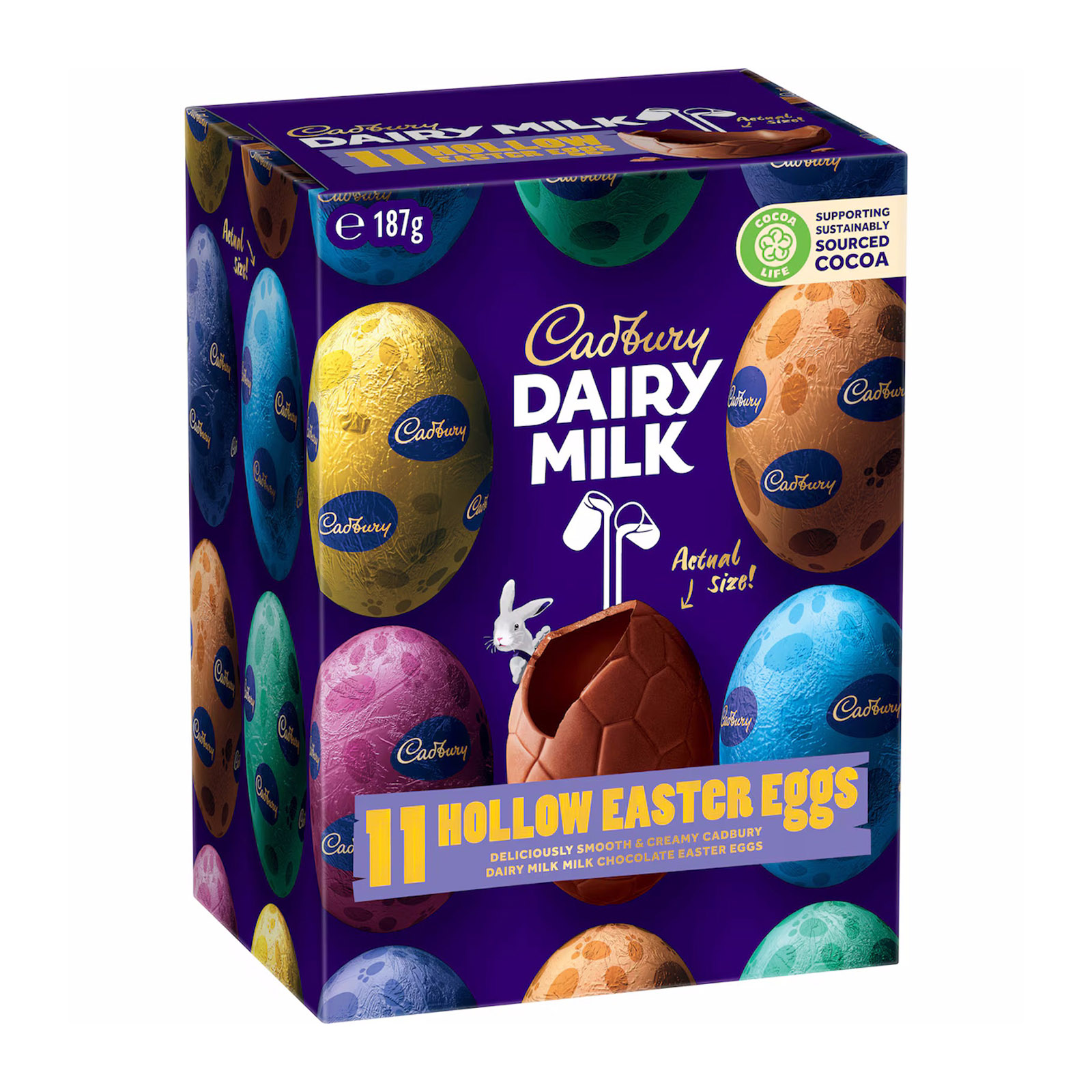 Cadbury Dairy Milk Chocolate Hollow Easter Eggs (Pack of 11) 