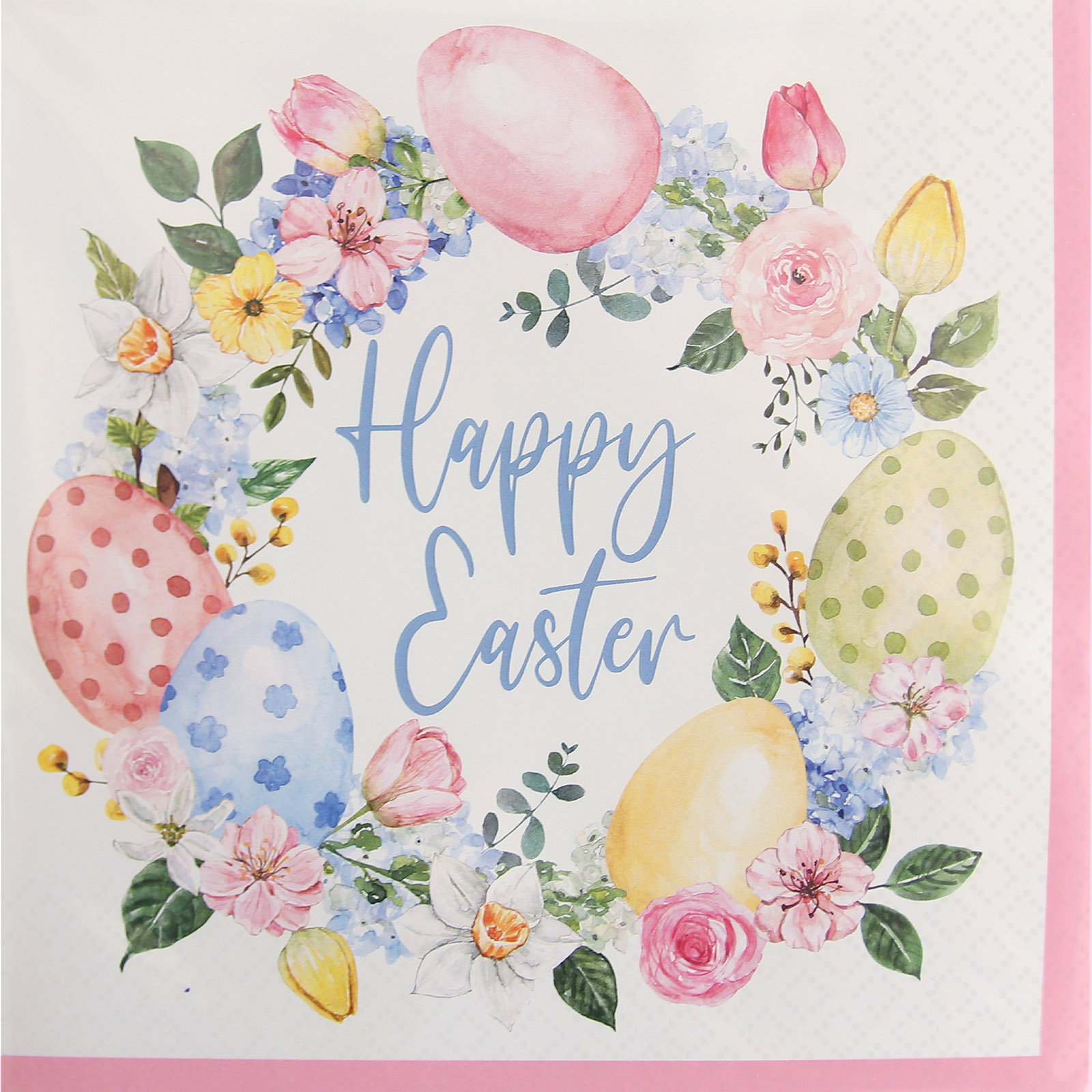 Heritage Floral Happy Easter Large Napkins / Serviettes (Pack of 20)