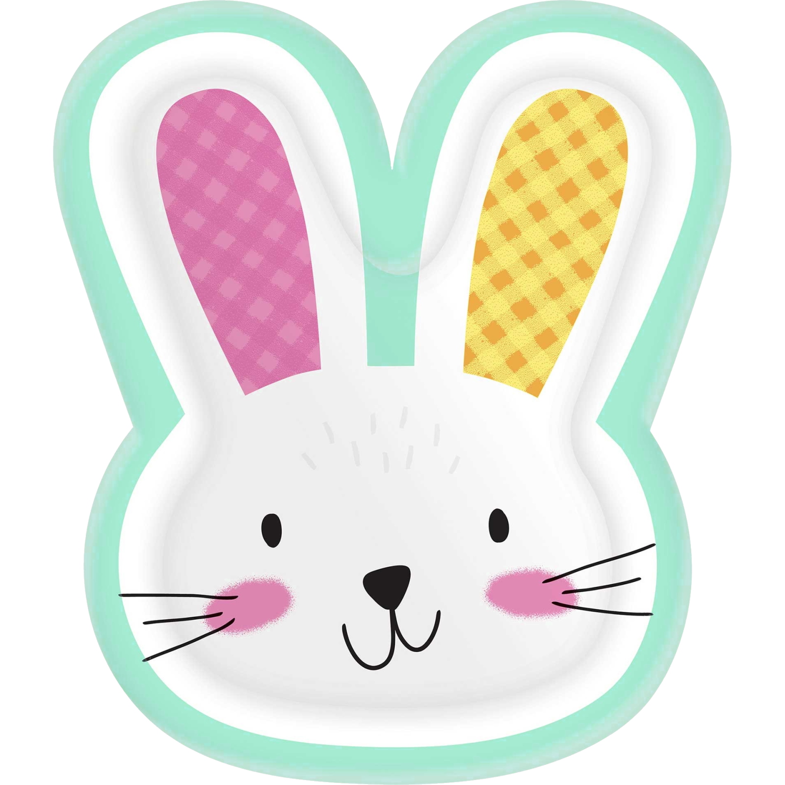 Funny Bunny Shaped Paper Plates (Pack of 8)