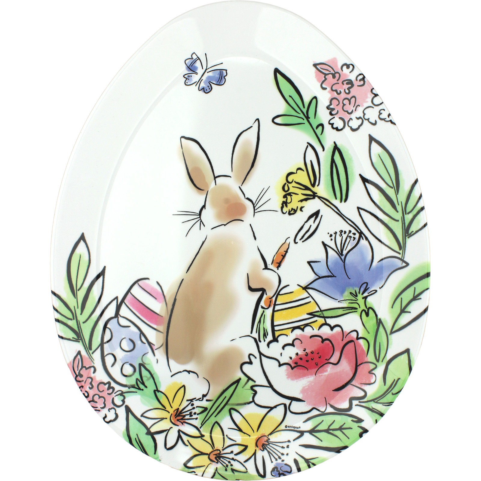 Dainty Easter Egg Plastic Serving Platter
