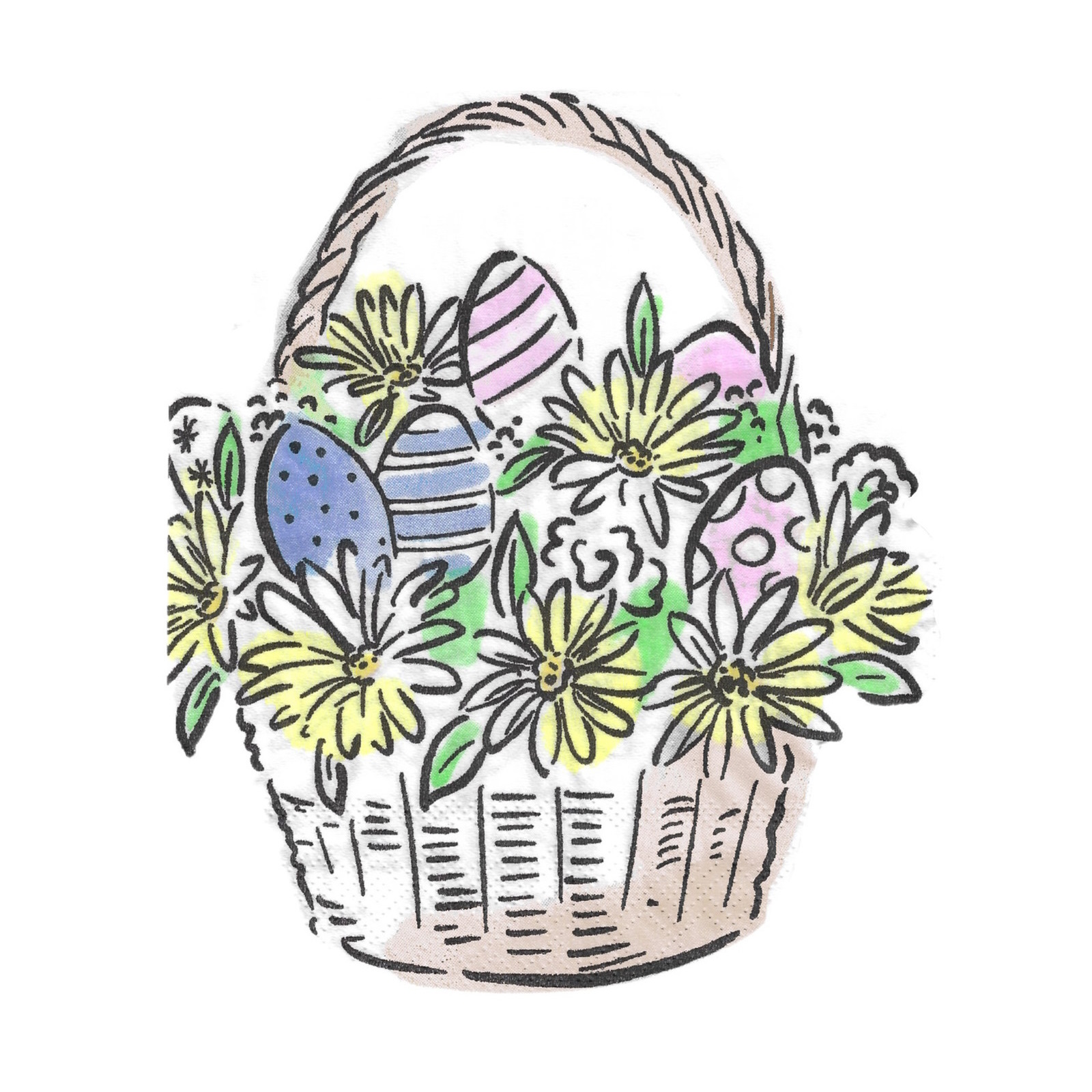 Dainty Easter Basket Napkins / Serviettes (Pack of 16) 