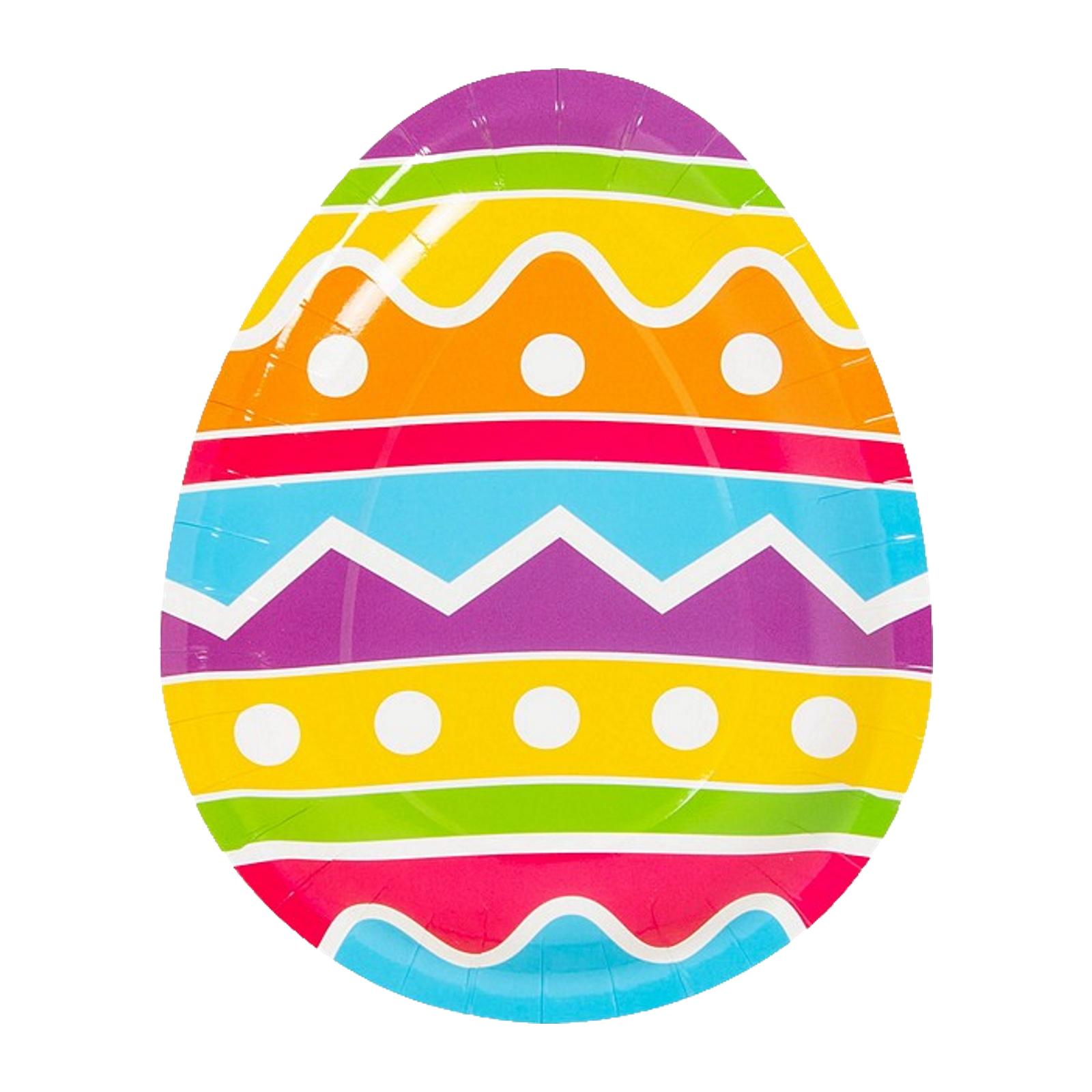 Bright Easter Egg Small Paper Plates (Pack of 8)