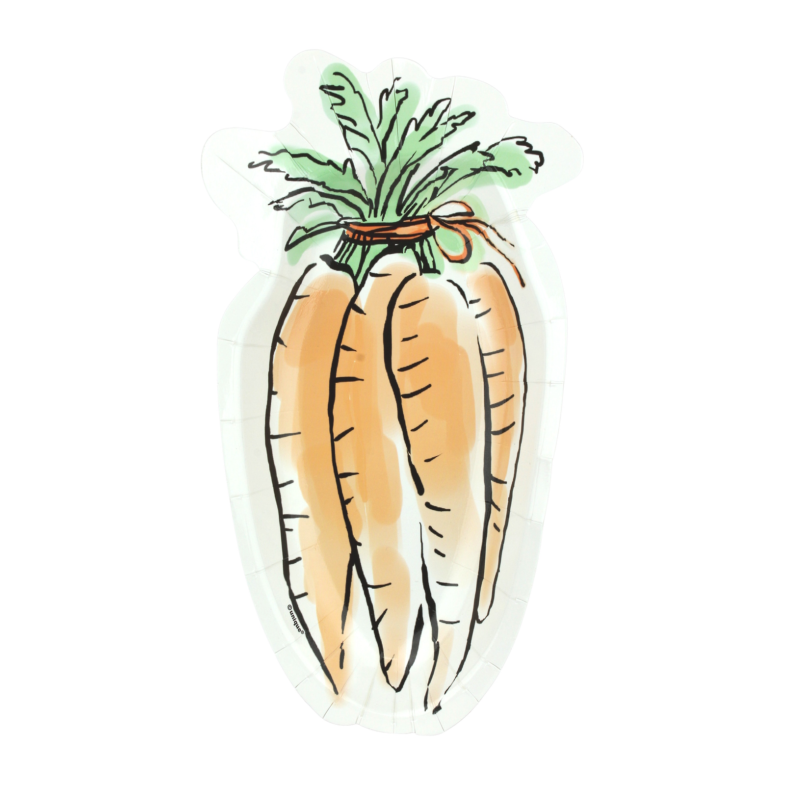 Dainty Easter Carrot Paper Plates (Pack of 8) 