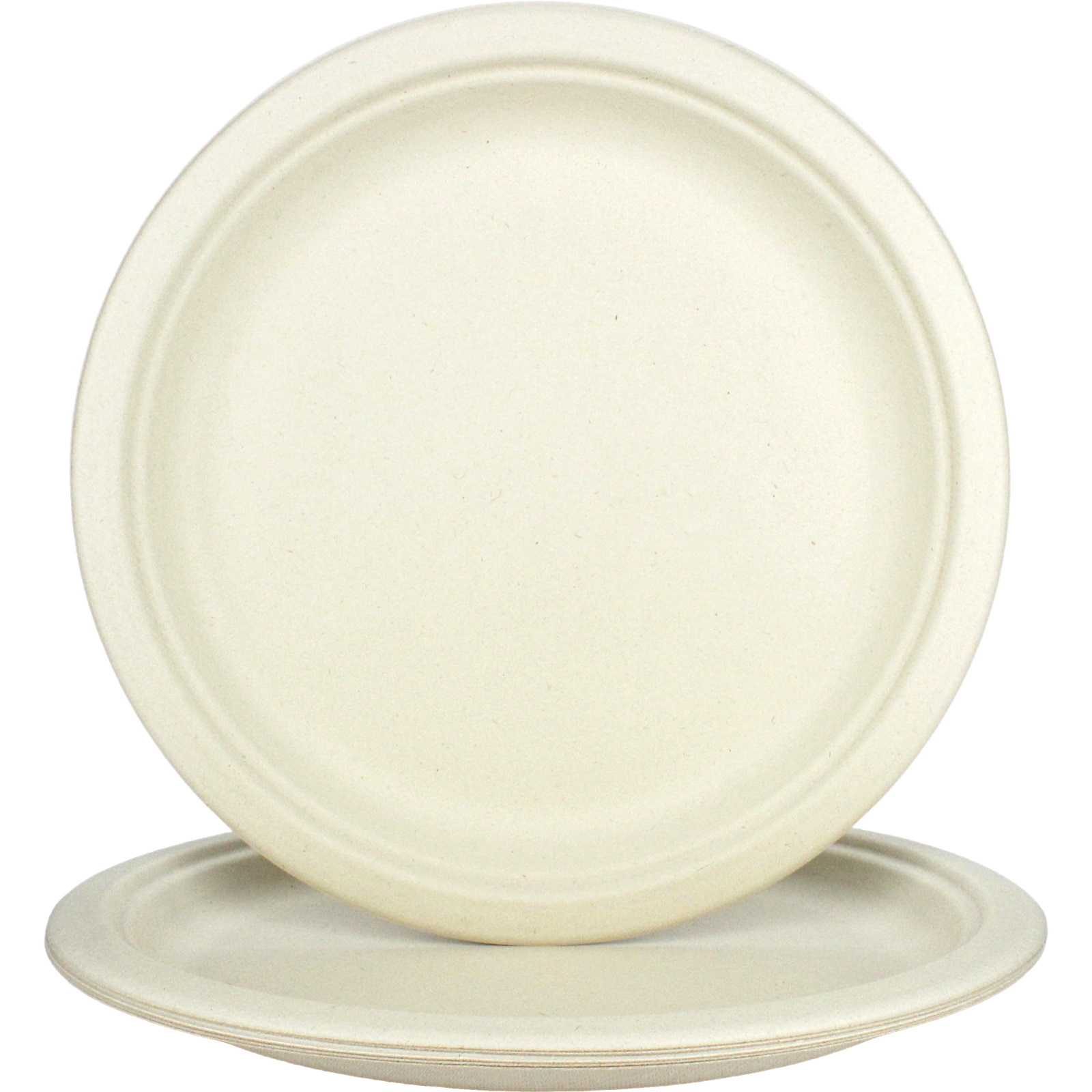 Biodegradable Natural Sugarcane Large Plates 26cm (Pack of 6)