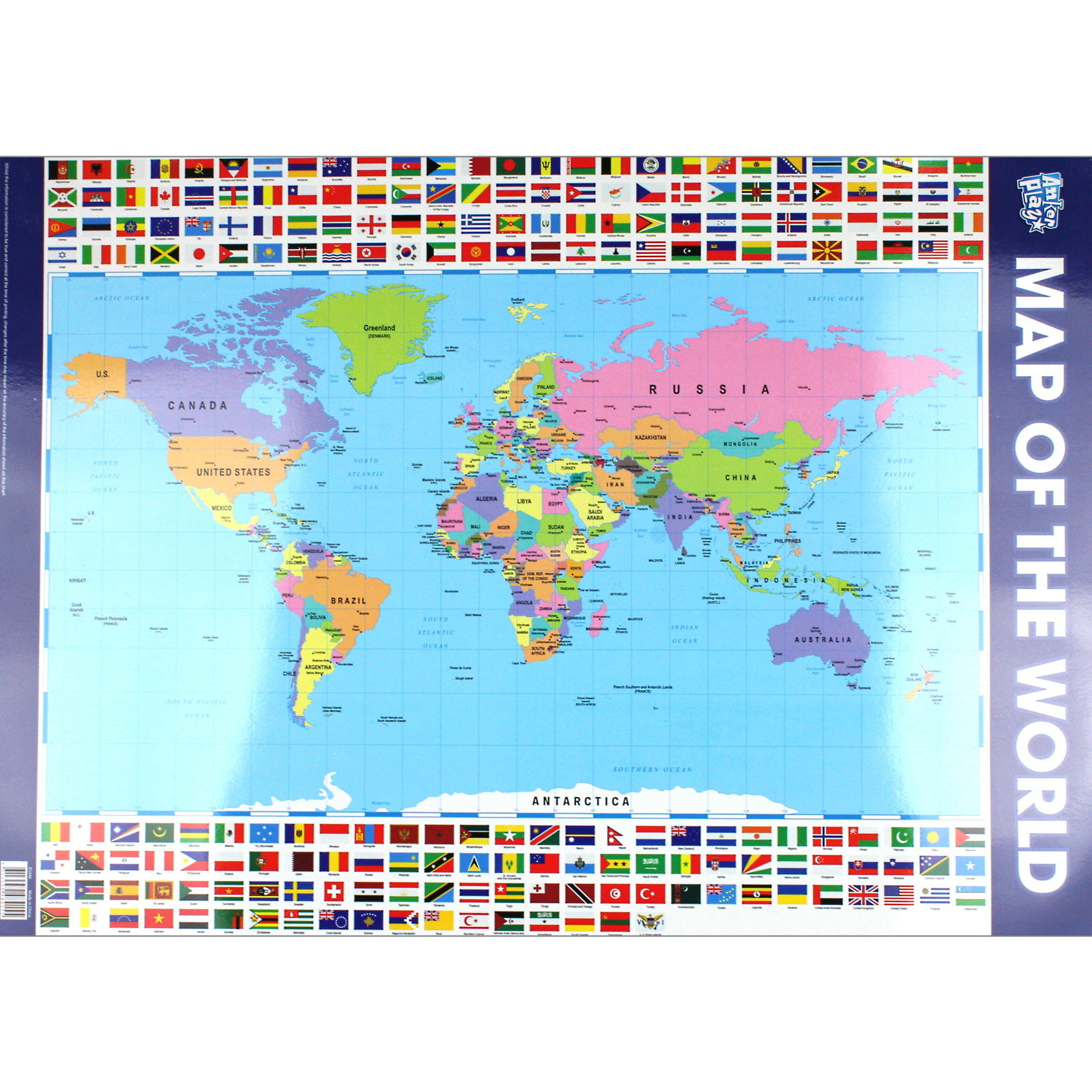 Map of the World Educational Poster