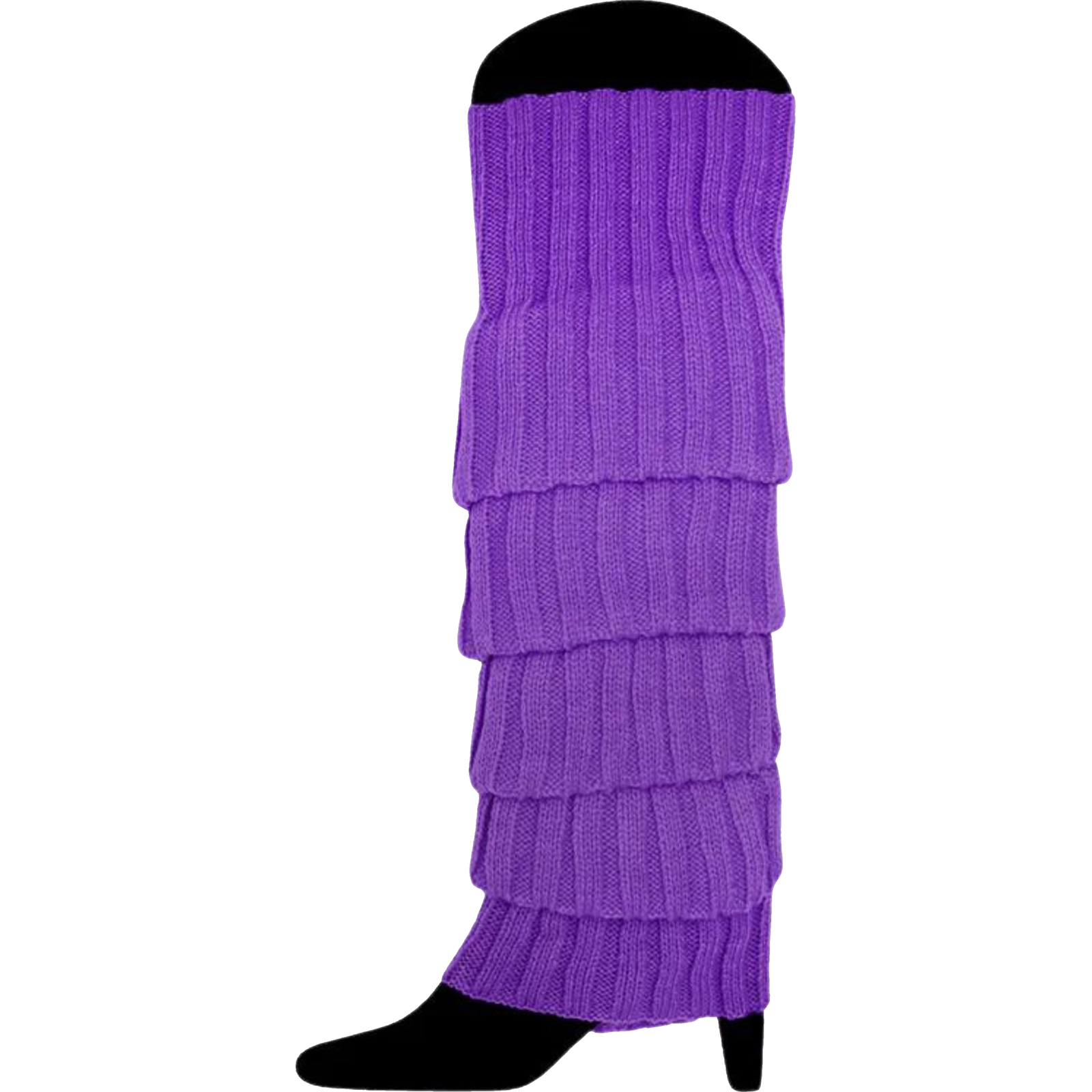 Purple Knitted Leg Warmers