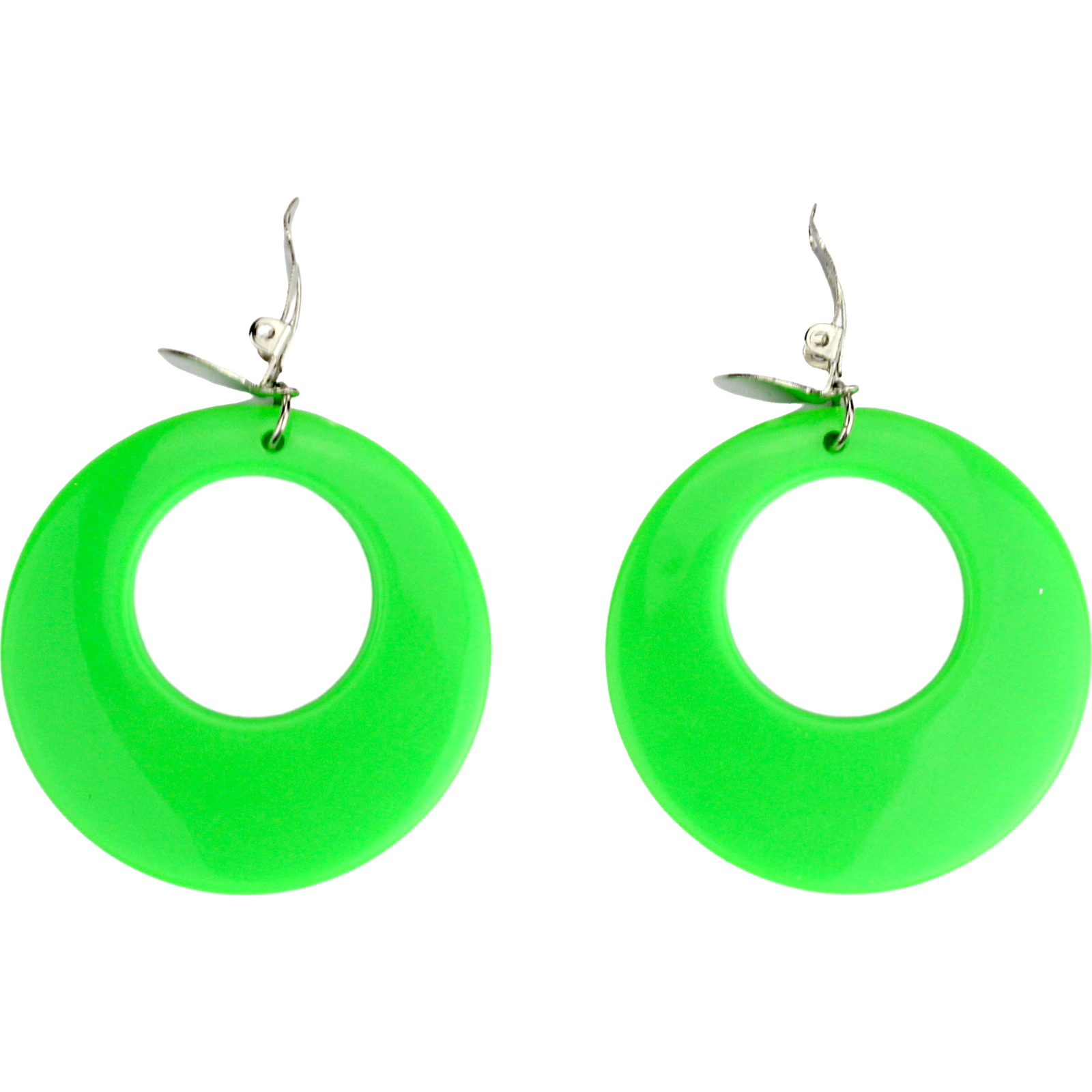 80's Neon Green Clip-on Earrings