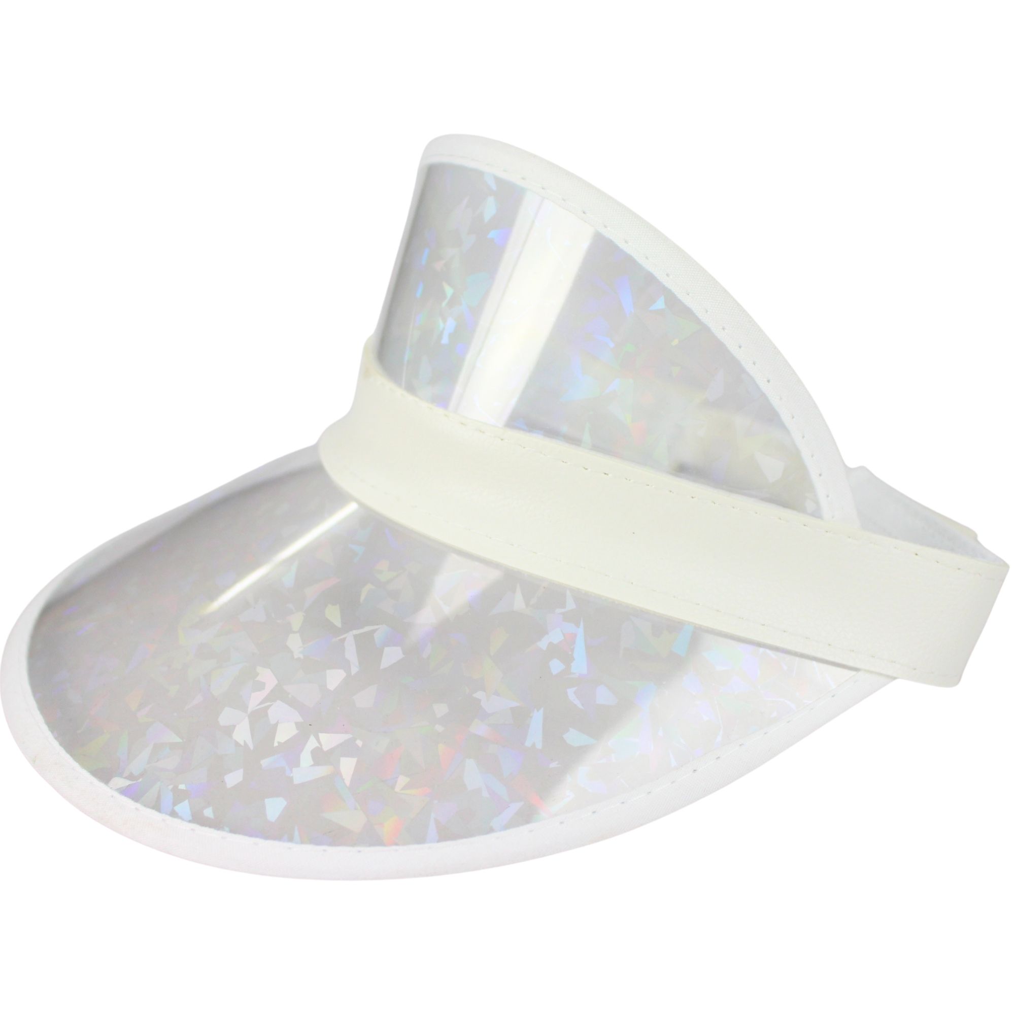 80's Plastic Holographic and White Rim Visor