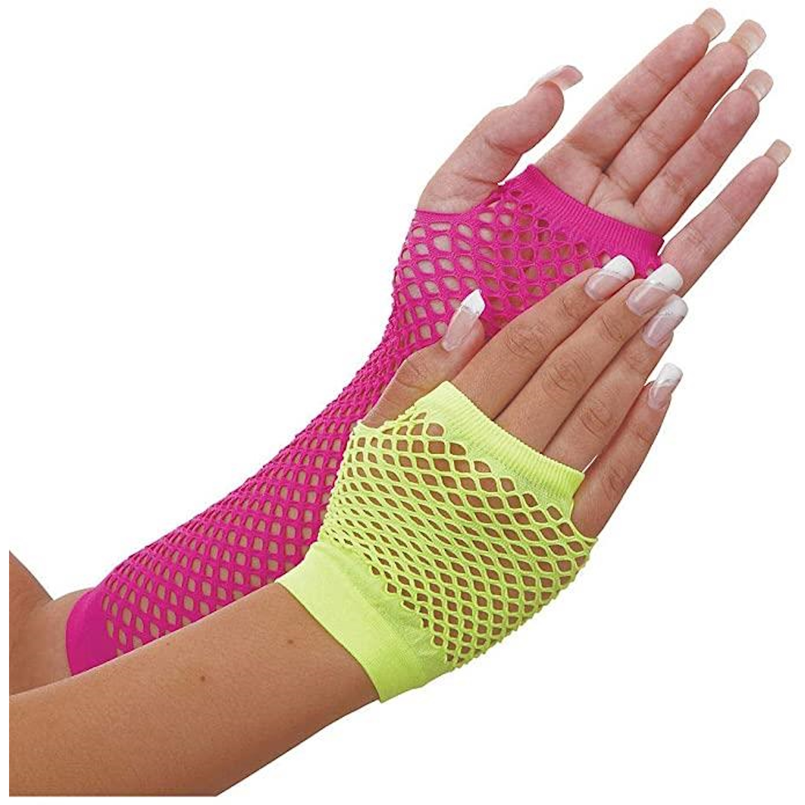 Awesome 80's Fishnet Neon Adult Gloves
