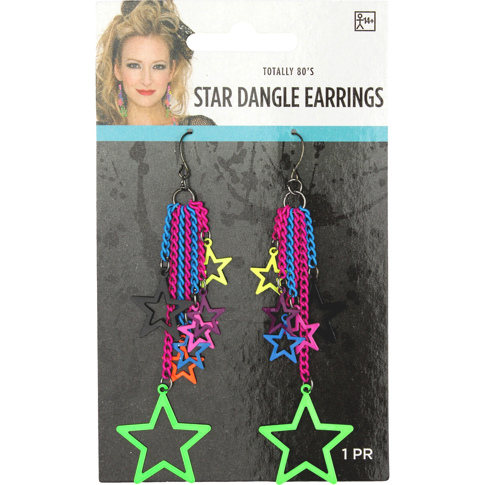 Star Dangle Pierced Earrings