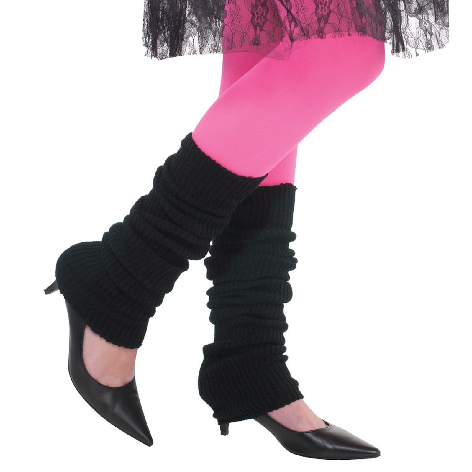 Awesome 80's Black Leg Warmers Adult Costume Accessory