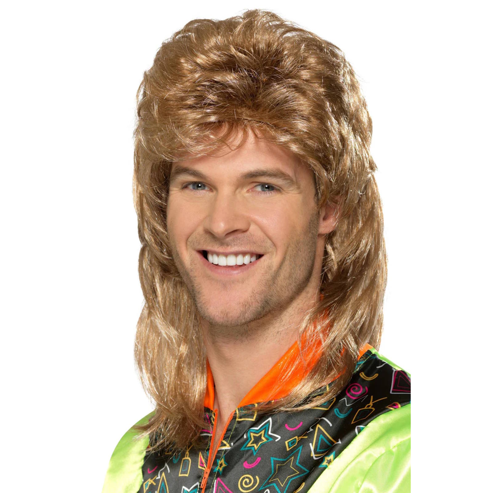 Men's 80's Brown Mullet Wig