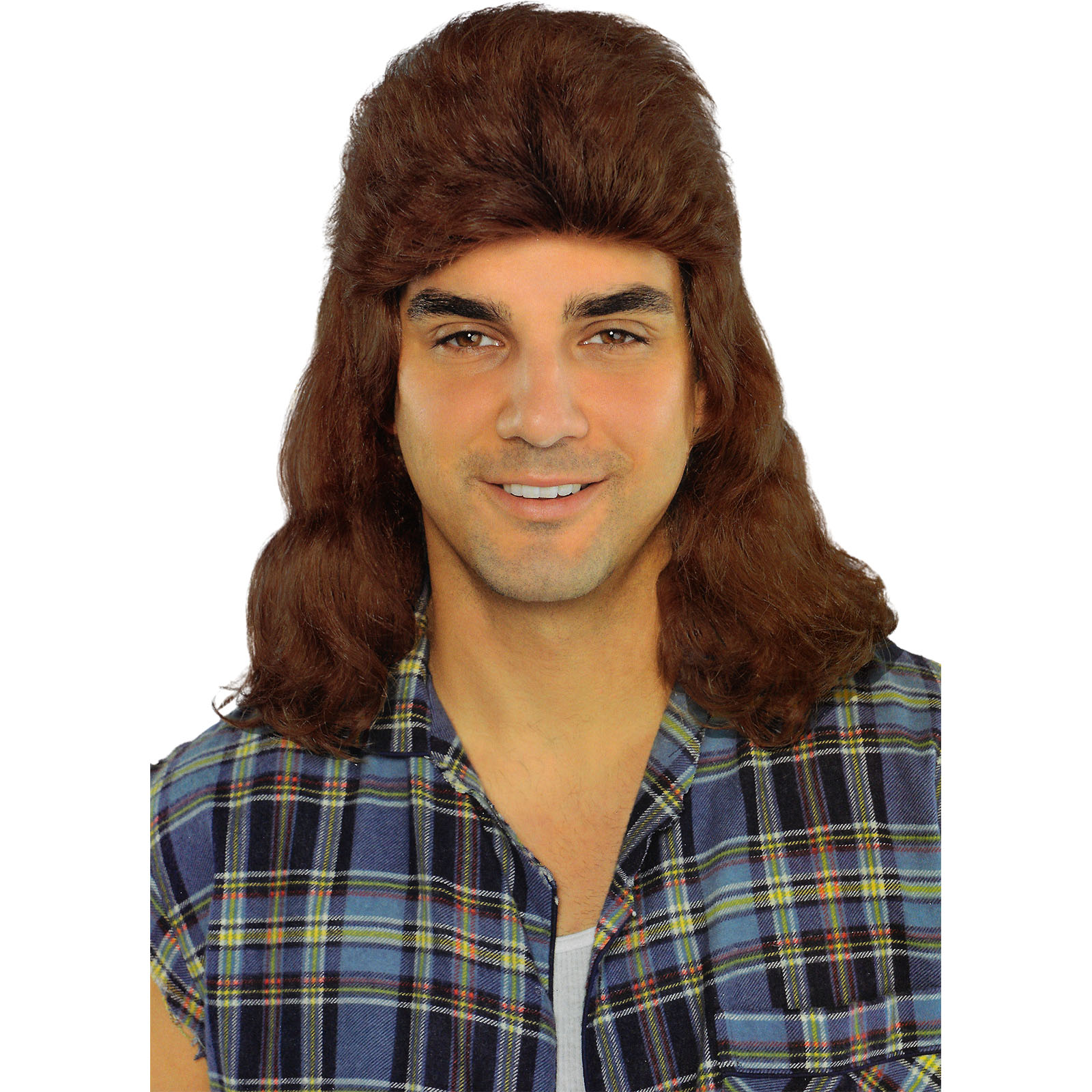 Brown Mullet Wig