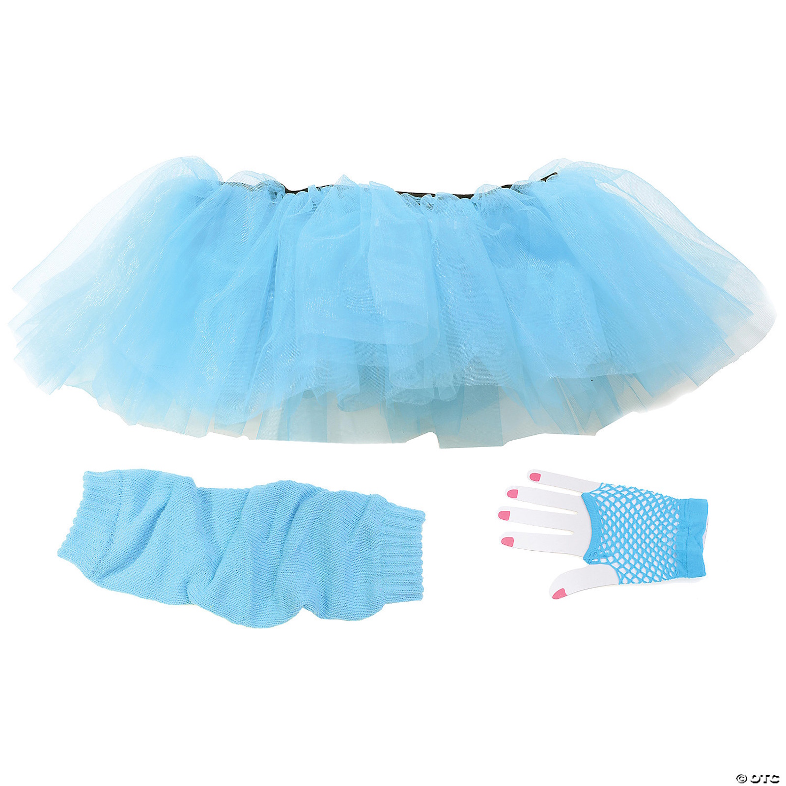 Neon Blue Tutu Set Adult Costume Kit