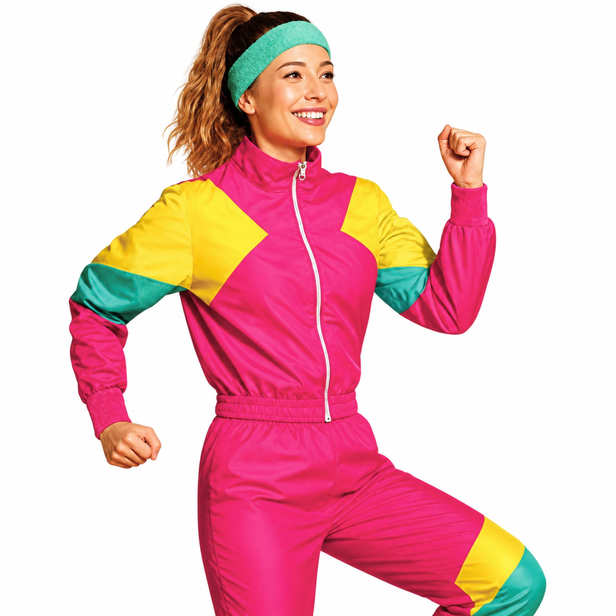 Women's 80s Tracksuit Costume Medium/Large