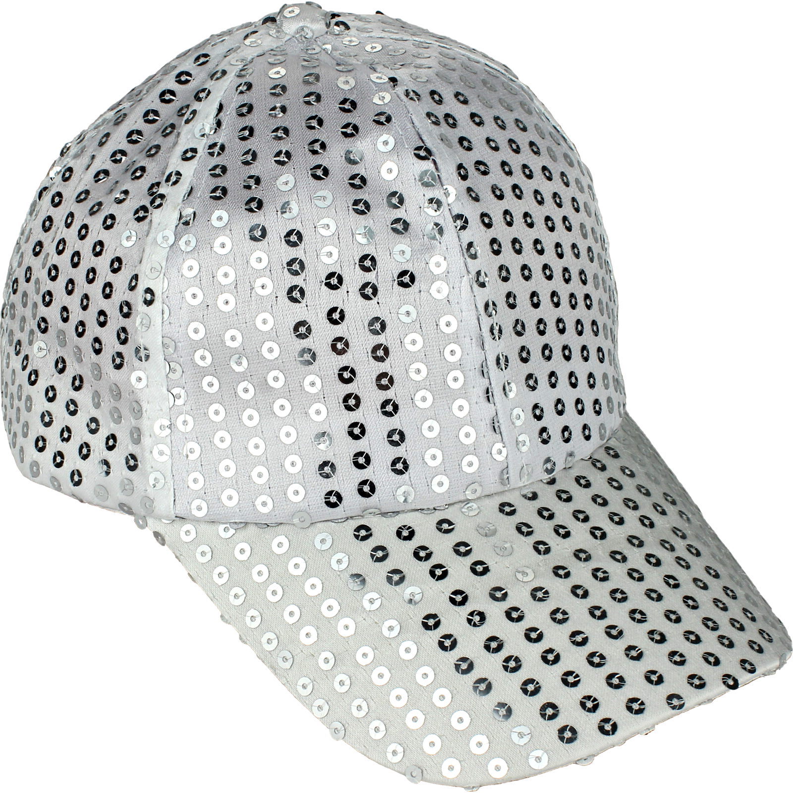 Silver Sequin Baseball Cap