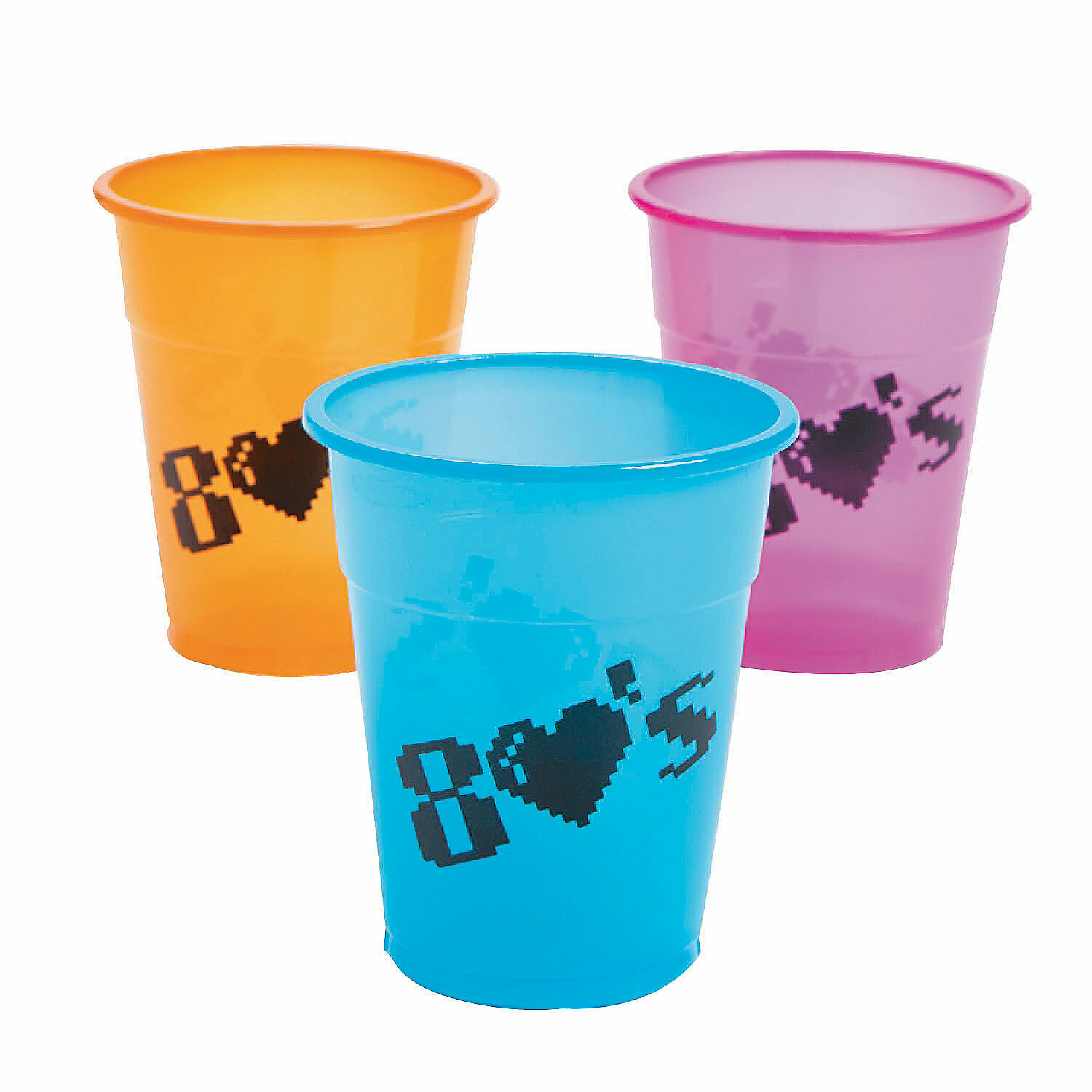 80's Plastic Cups (Pack of 25)