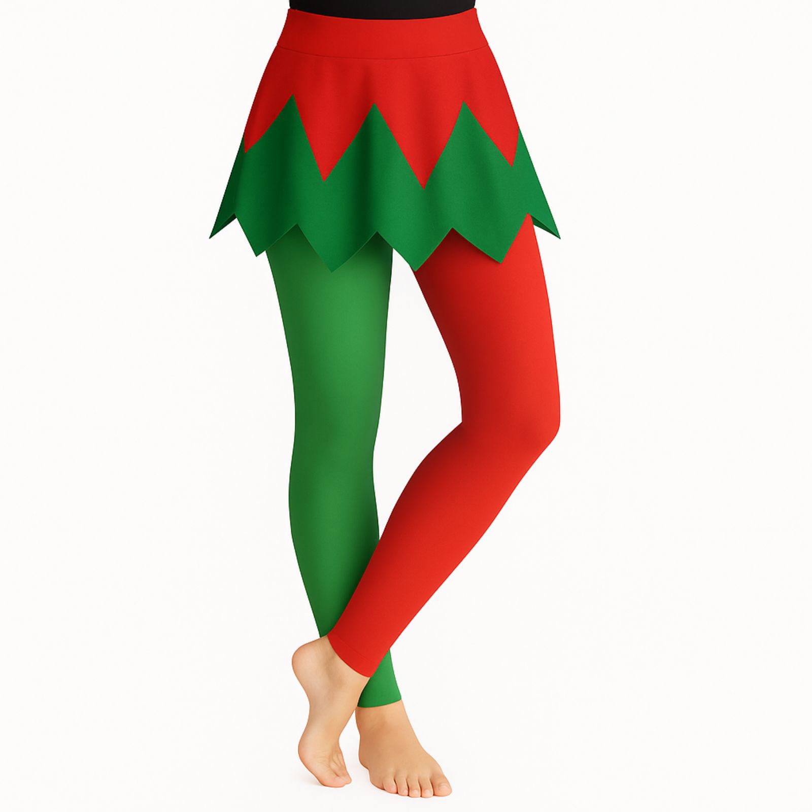Red and Green Elf Adult Stockings