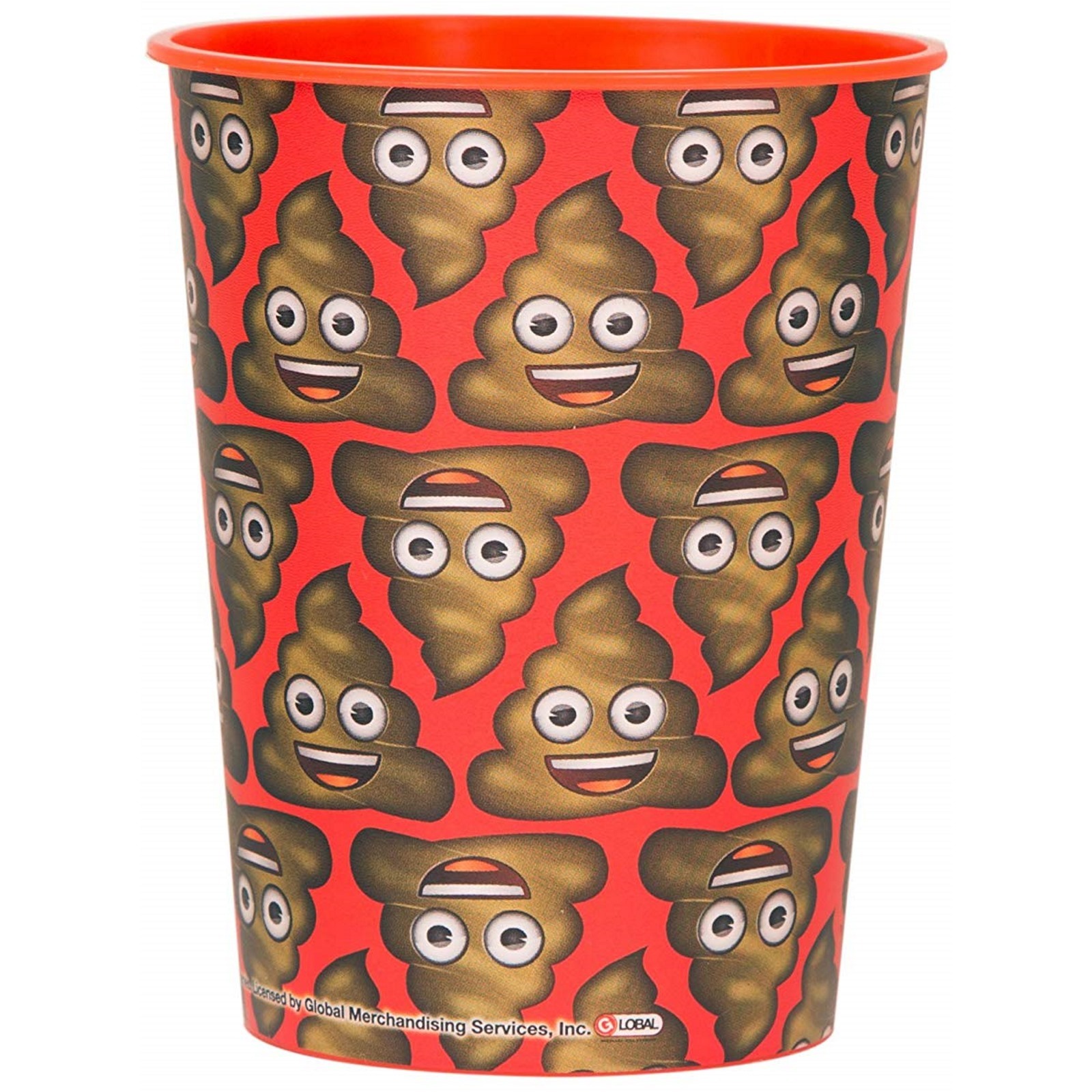 Poop Emoji Large Plastic Cup