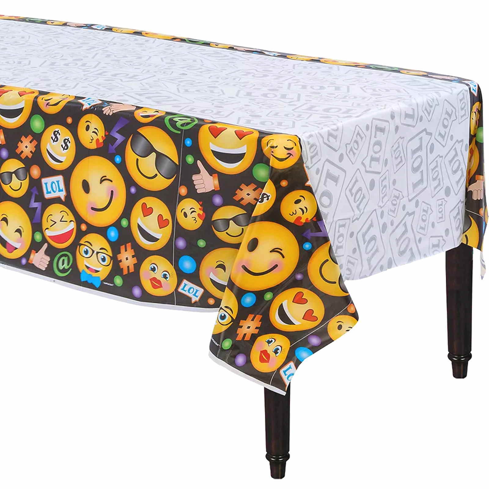 LOL Emoji Plastic Tablecloth