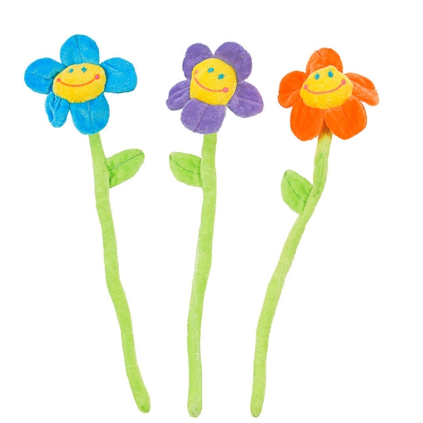 Plush Daisy Flowers (Pack of 12)