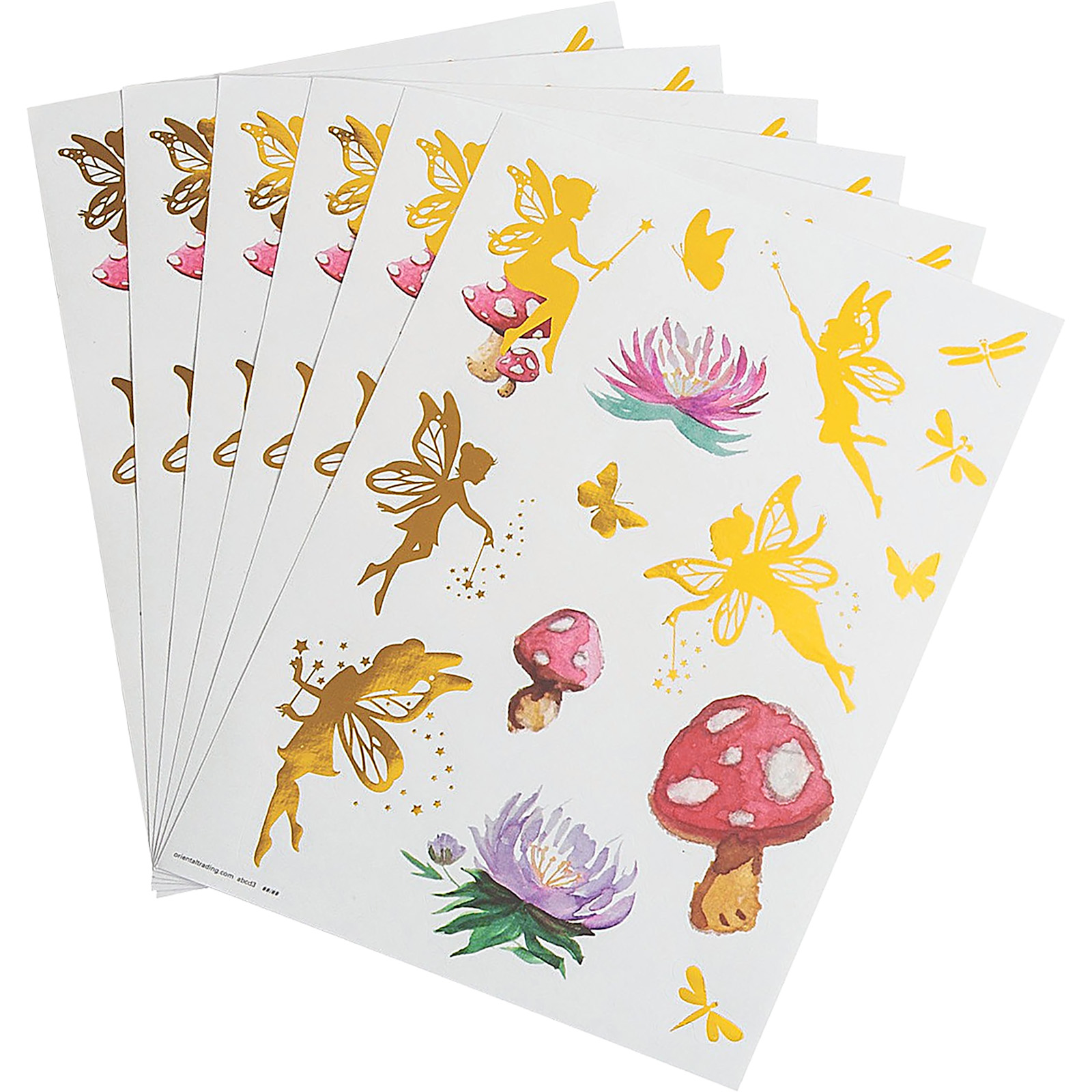 Golden Fairy Sticker Sheets (24 Sheets)