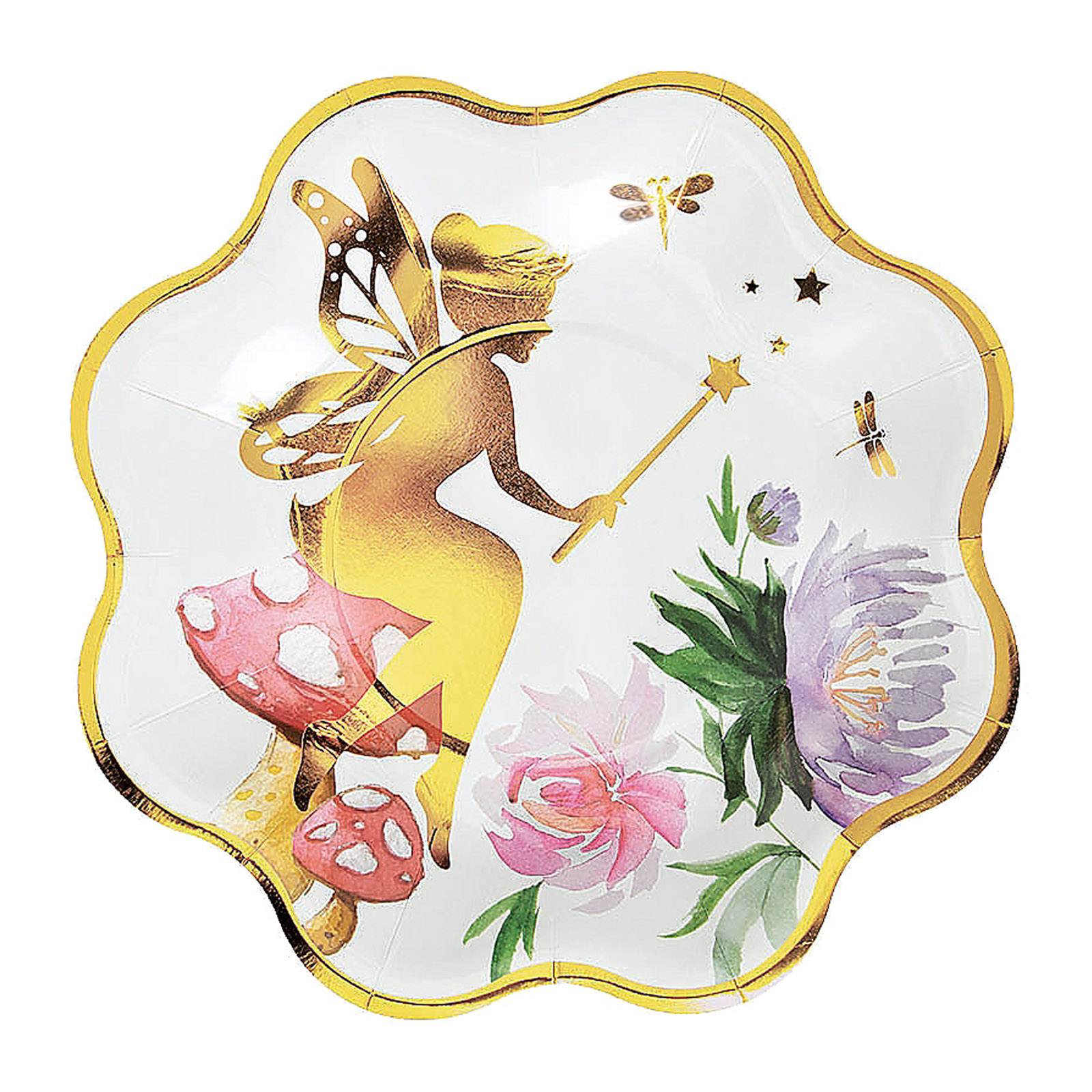 Golden Fairy Small Paper Plates (Pack of 8)