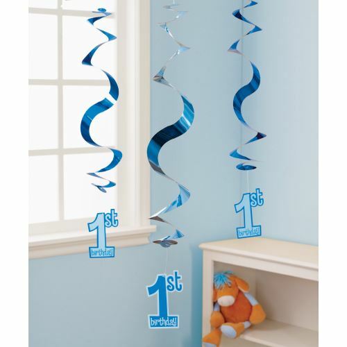 Boys 1st Birthday Swirl Decorations