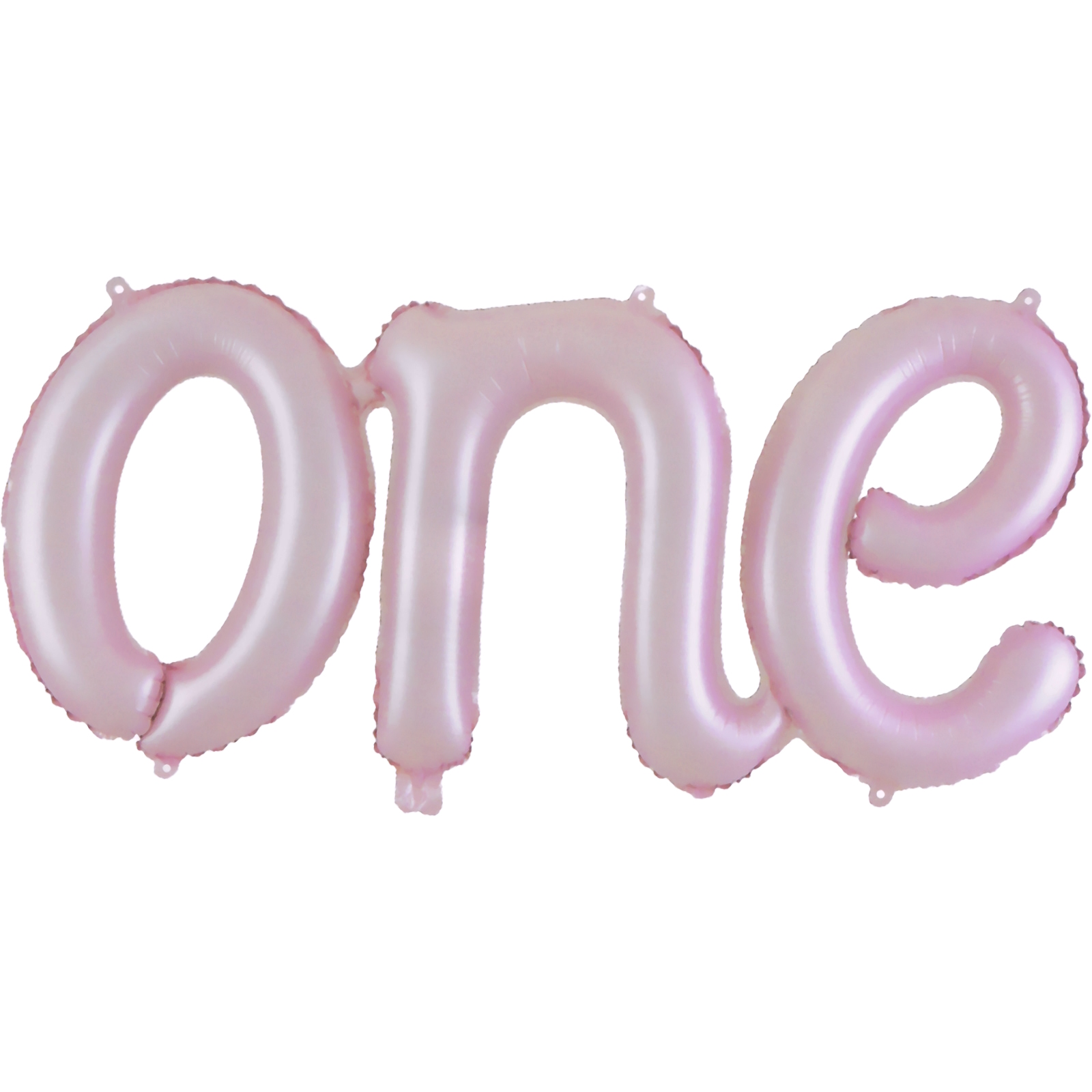 Matte Pastel Pink One Foil Balloon Banner 1m