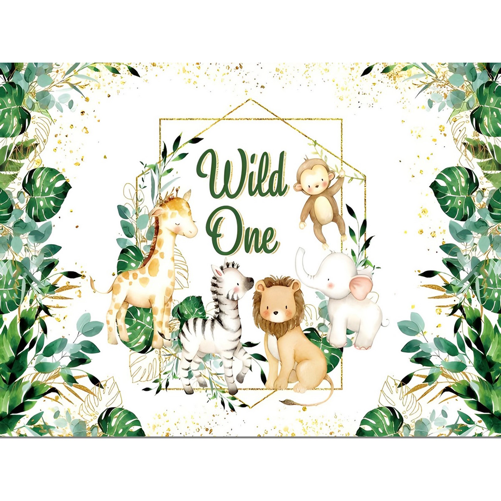 Wild One Jungle Fabric Backdrop