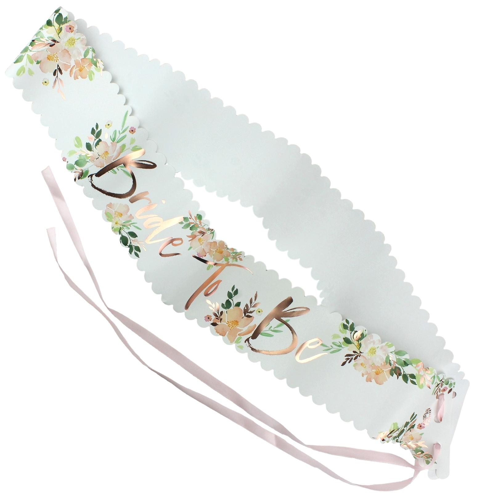 Ginger Ray Floral Hen Party Bride to Be Paper Sash
