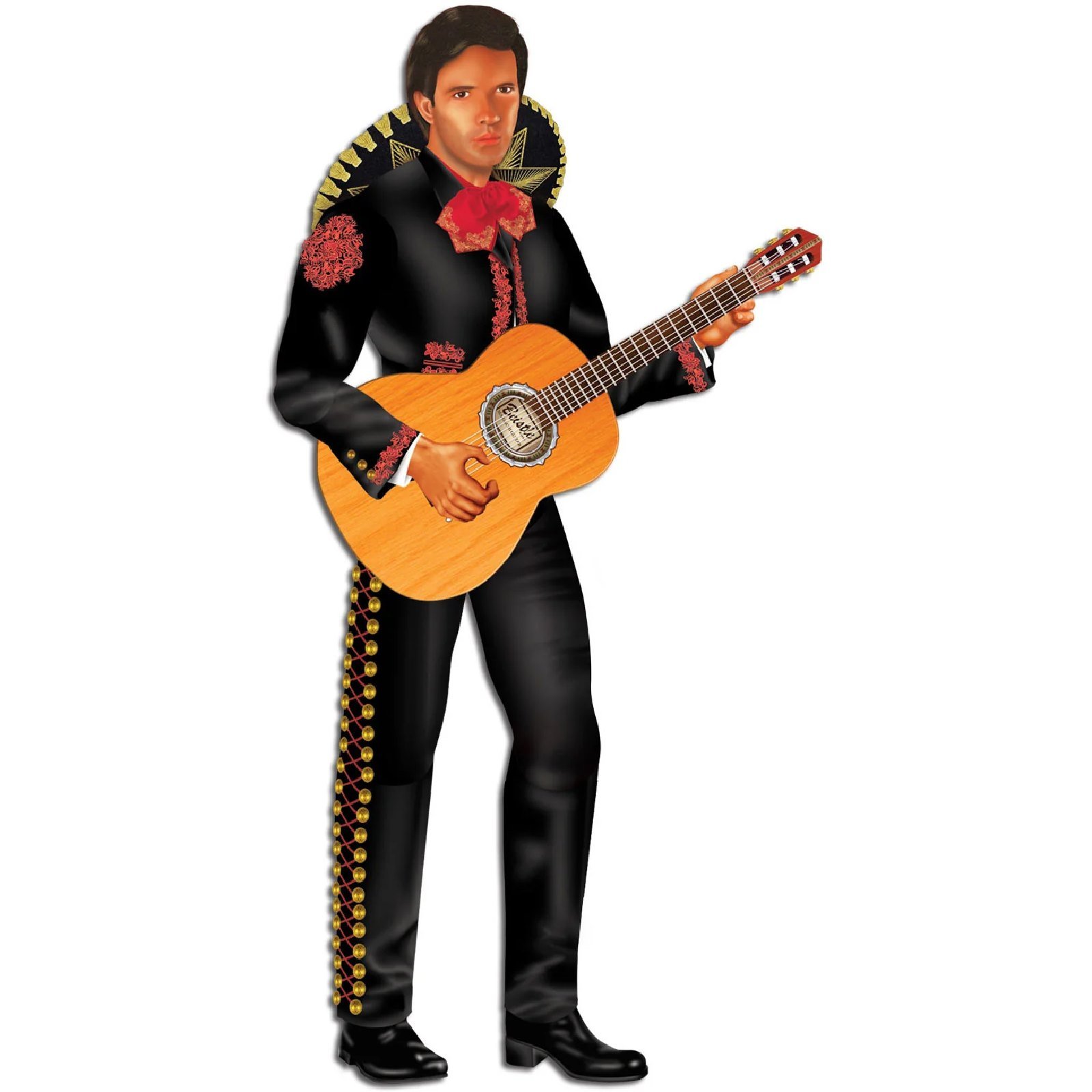 Mexican Mariachi Jointed Cutout Wall Decoration 