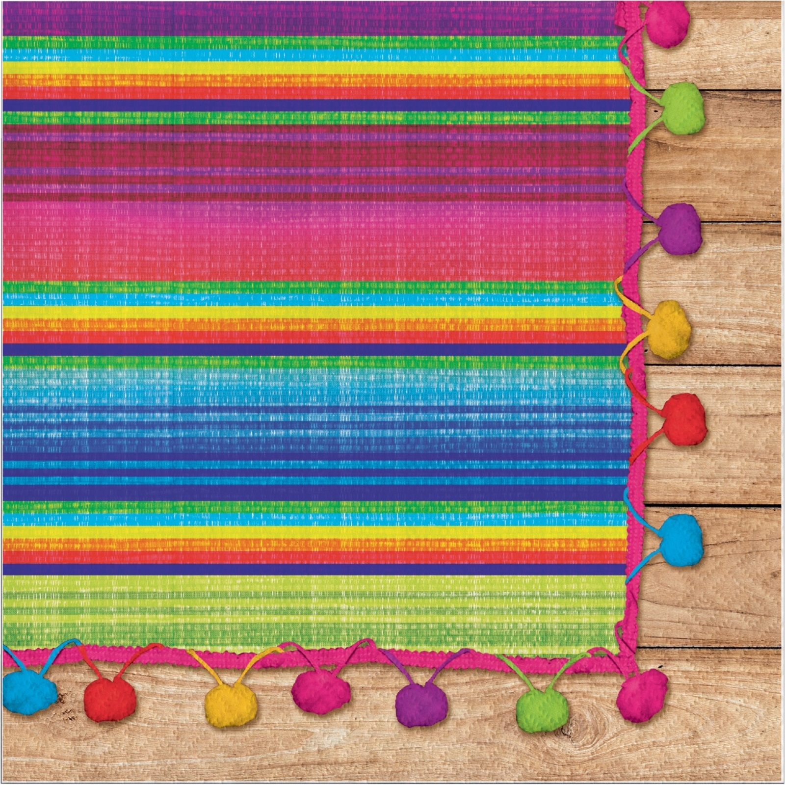 Serape Fiesta Large Napkins / Serviettes (Pack of 16)