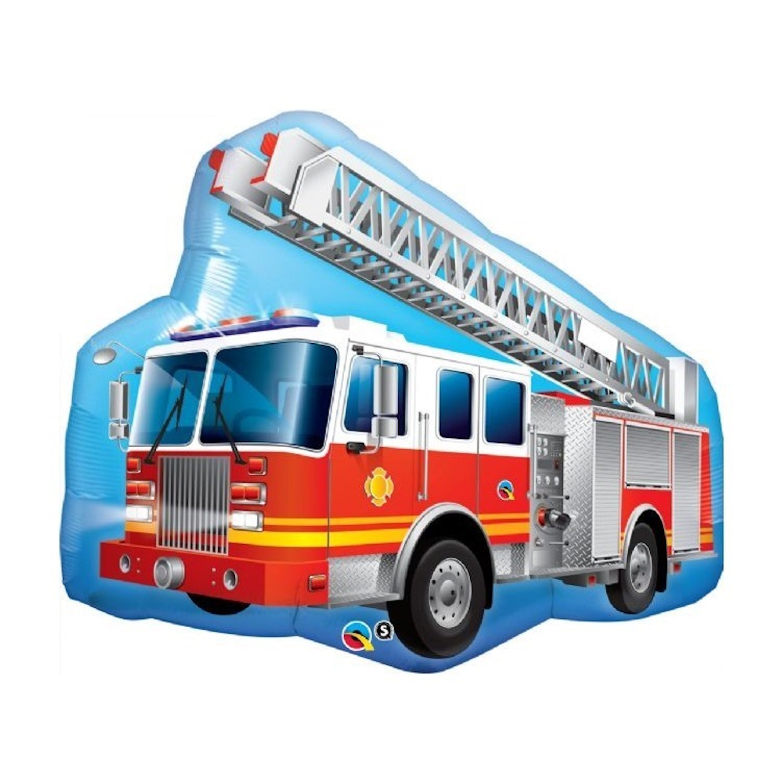 Fire Truck Supershape Jumbo Foil Helium Balloon 91cm