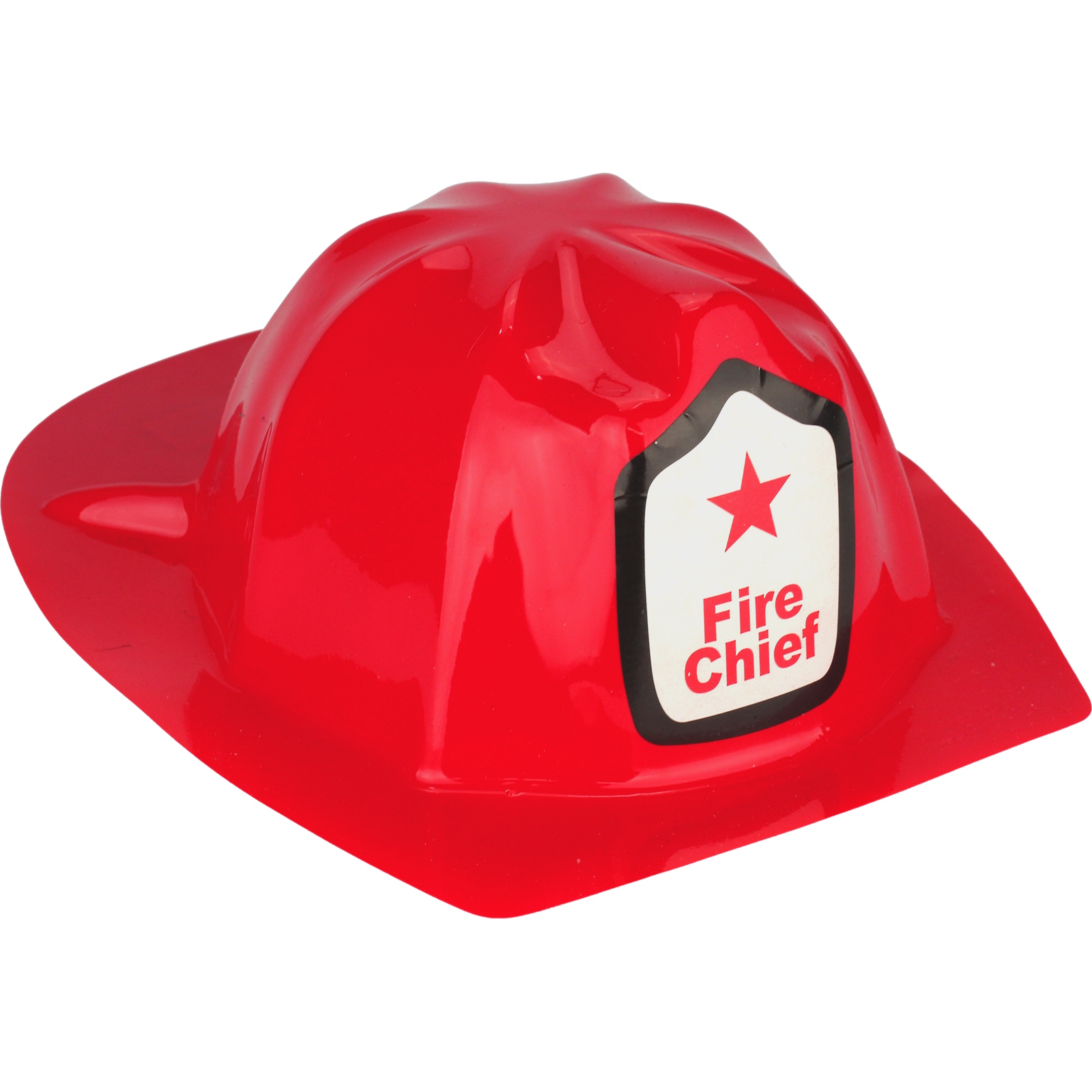 Childs Red Plastic Fire Chief Hat