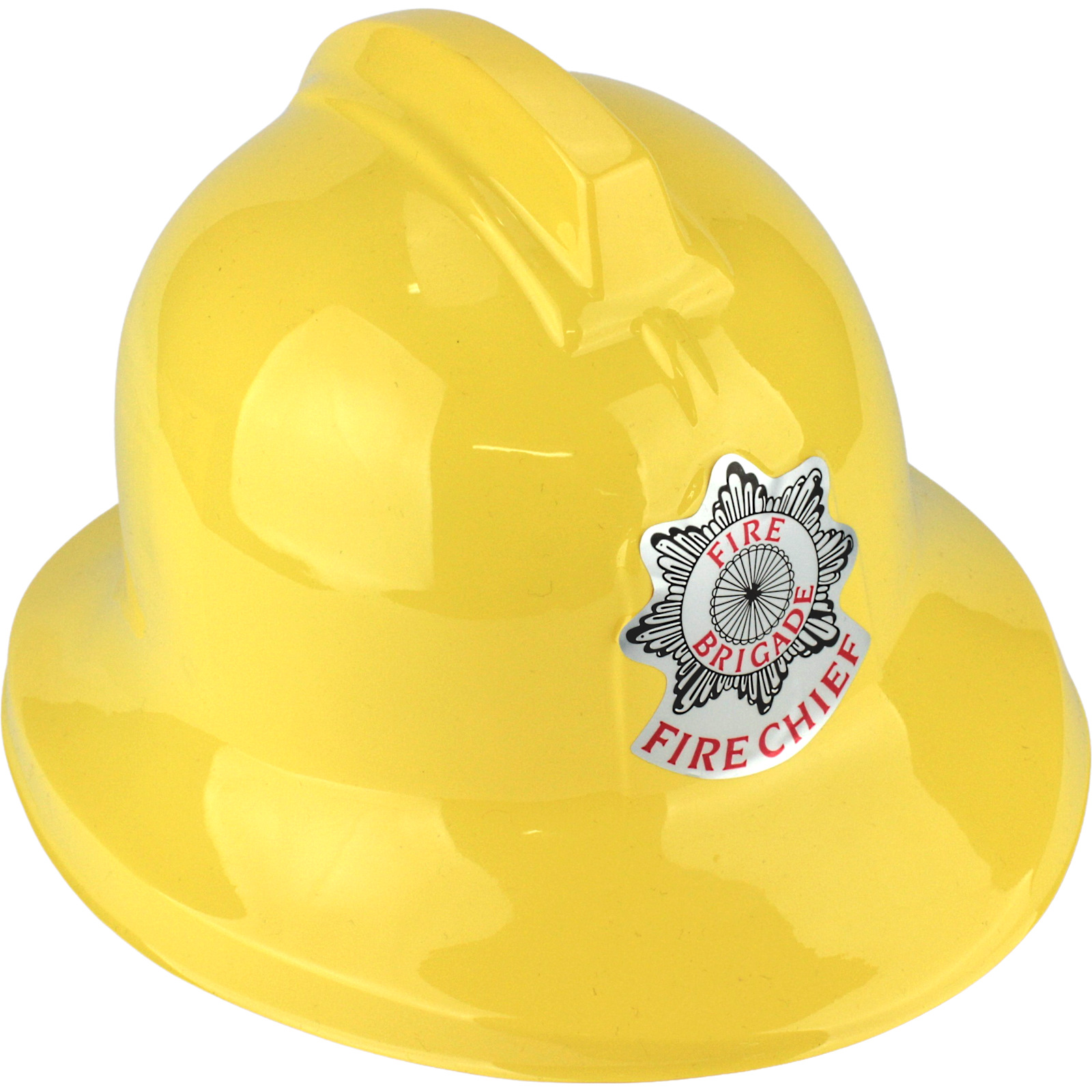 Childs Yellow Plastic Fire Chief Hat 