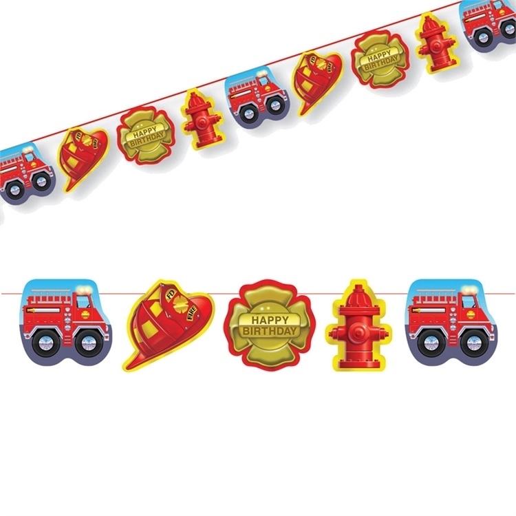 Firefighter Party Garland Banner