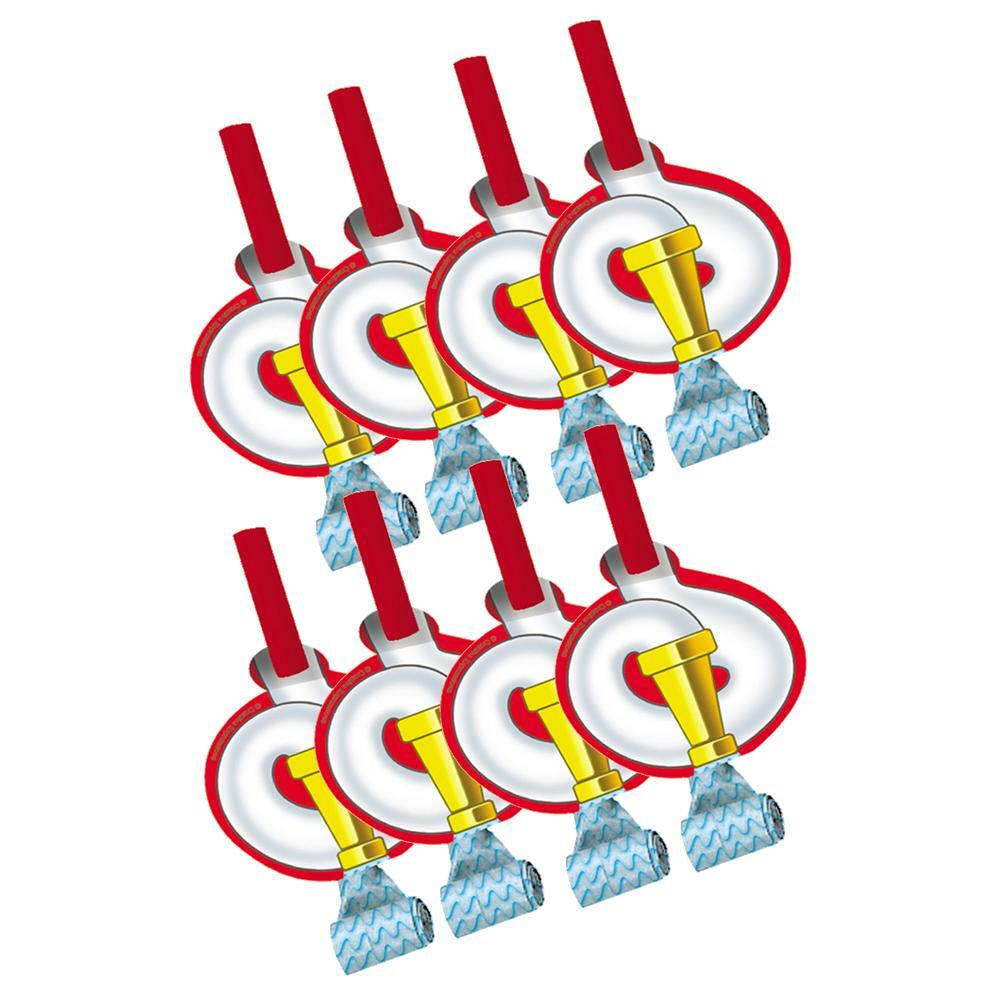 Firefighter Party Blowers (Pack of 8)
