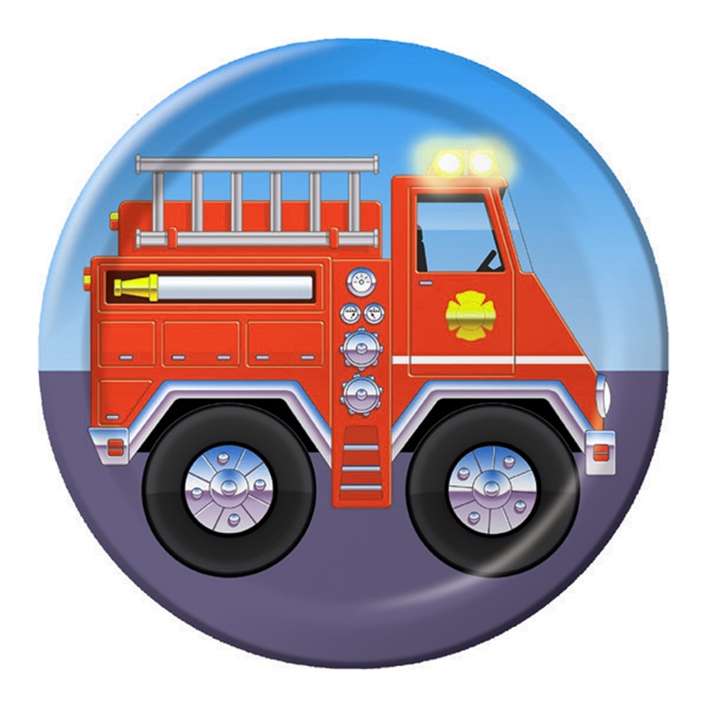 Firefighter Small Paper Plates (Pack of 8)
