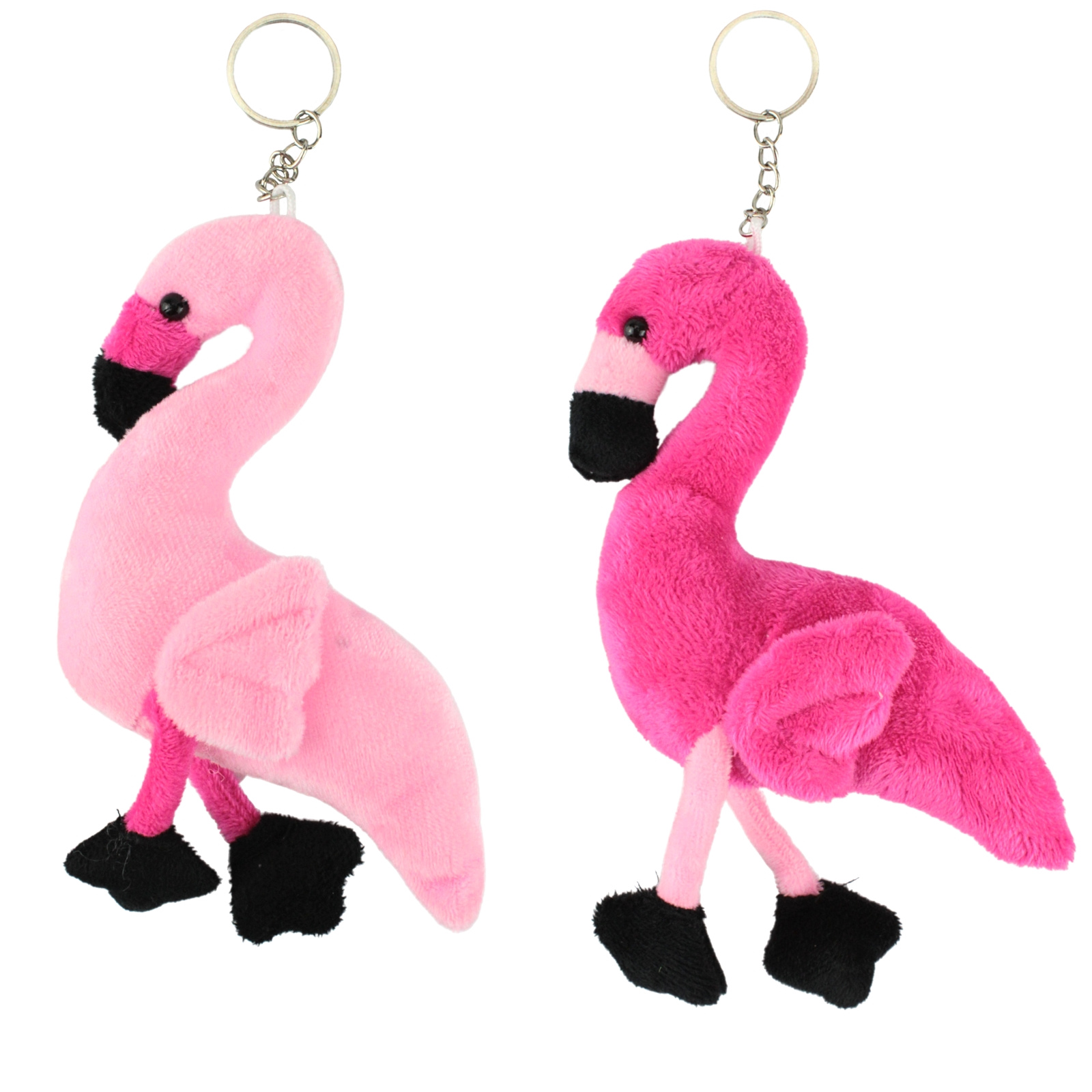 Plush Pink Flamingo Keyring