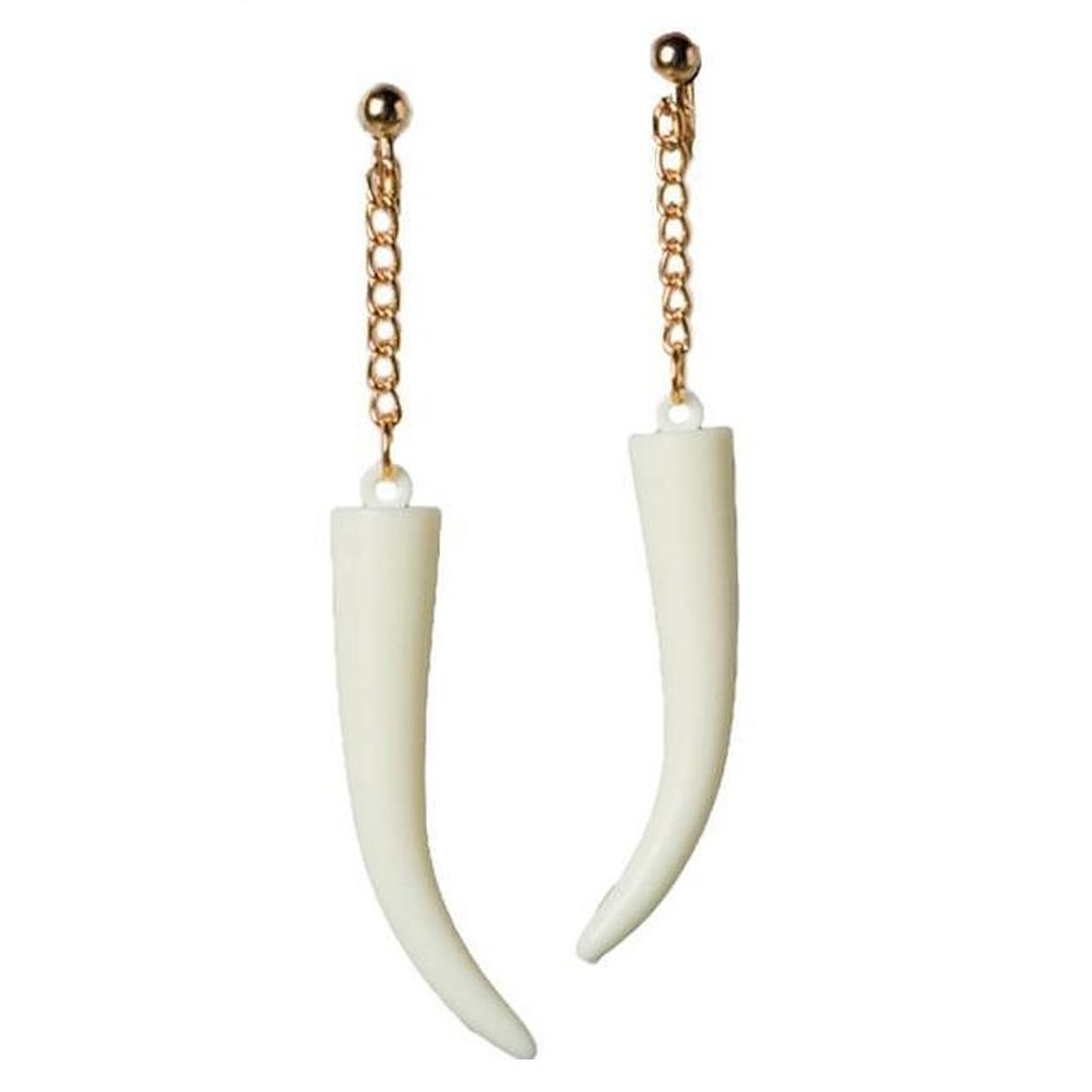 Sabre Tooth Clip-On Earrings Adult Costume Accessory