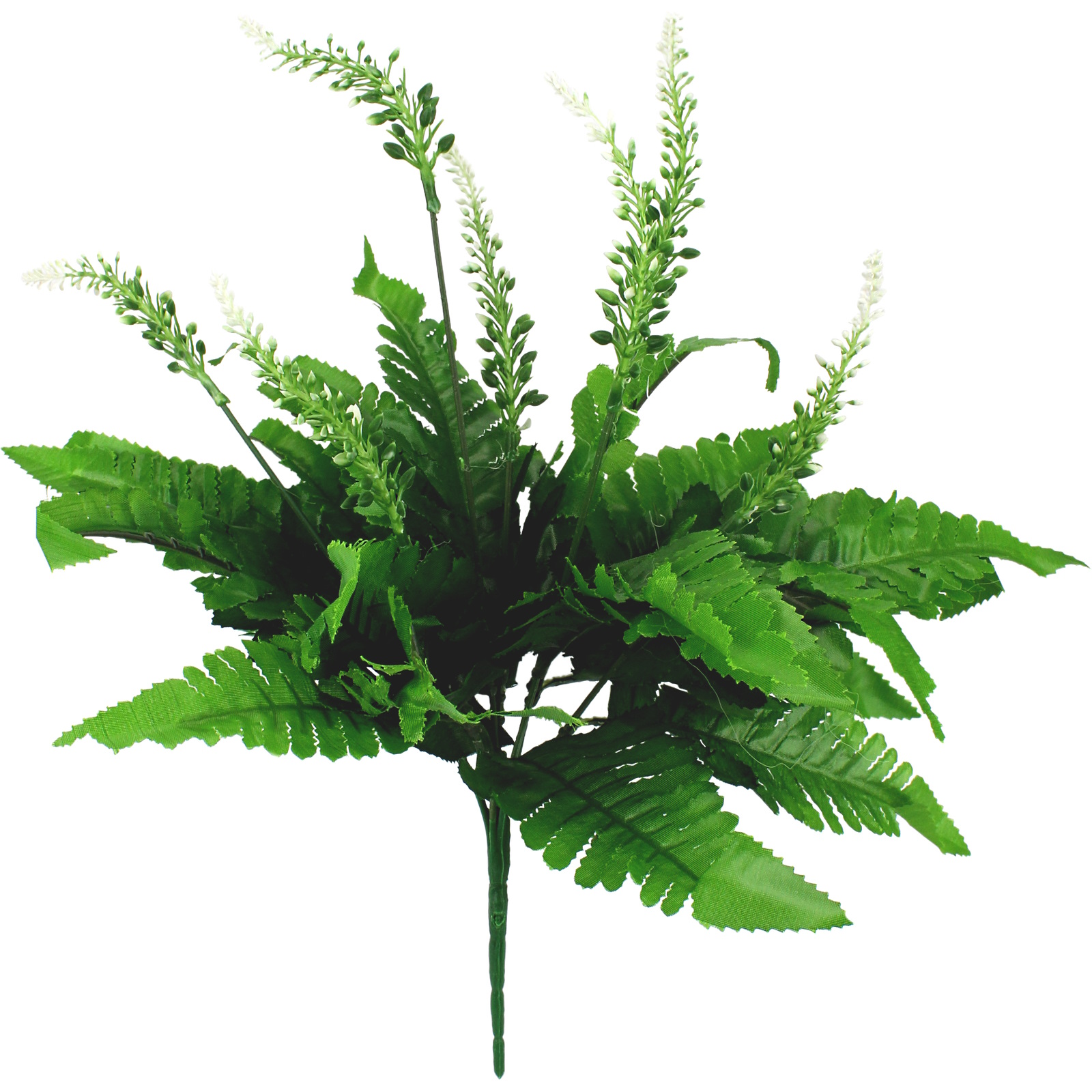Artificial Fern Leaves With White Flower (1 Bouquet)