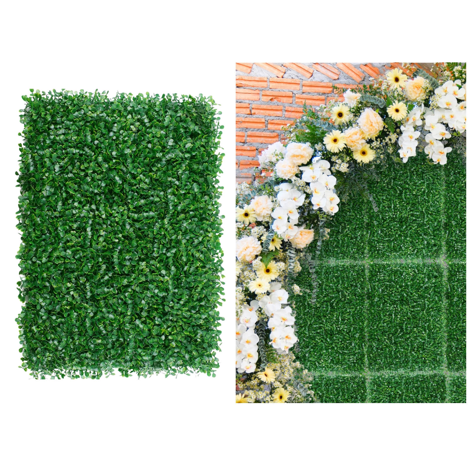 Artificial Green Foliage Wall Tile