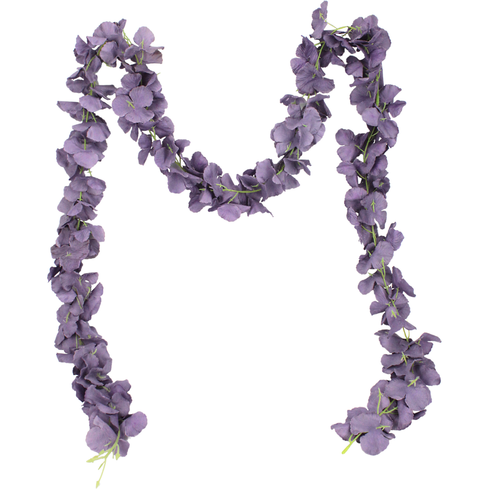 Artificial Dusty Purple Hibiscus Petal Garland 2m