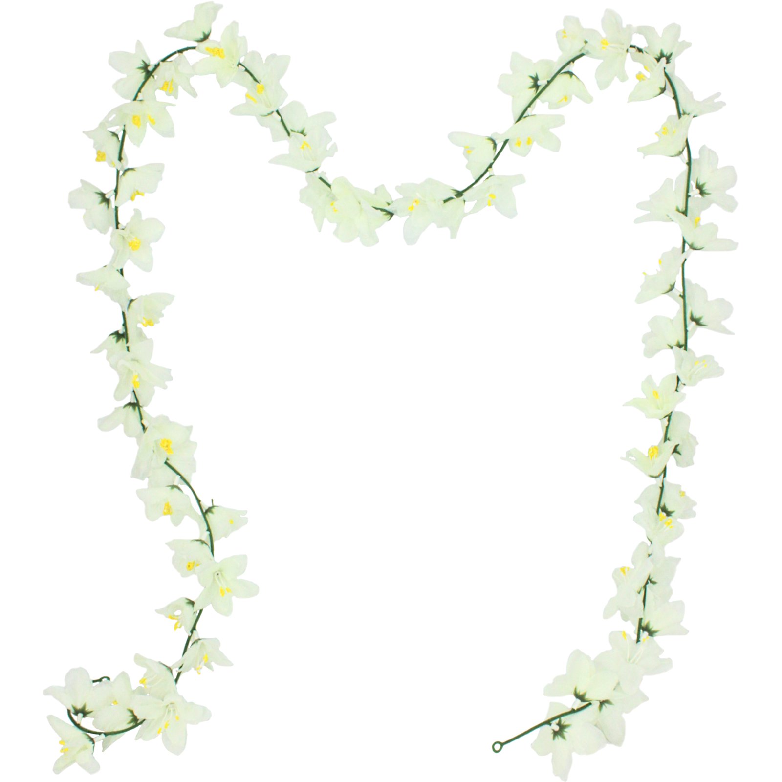 Artificial Cream Hibiscus Flower Garland 1.85m 