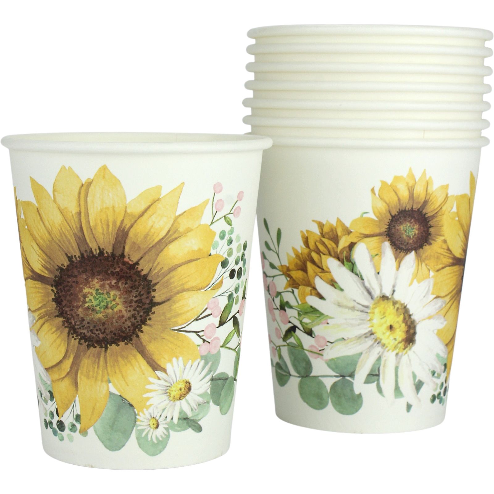 Sunflower Party Paper Cups (Pack of 8)