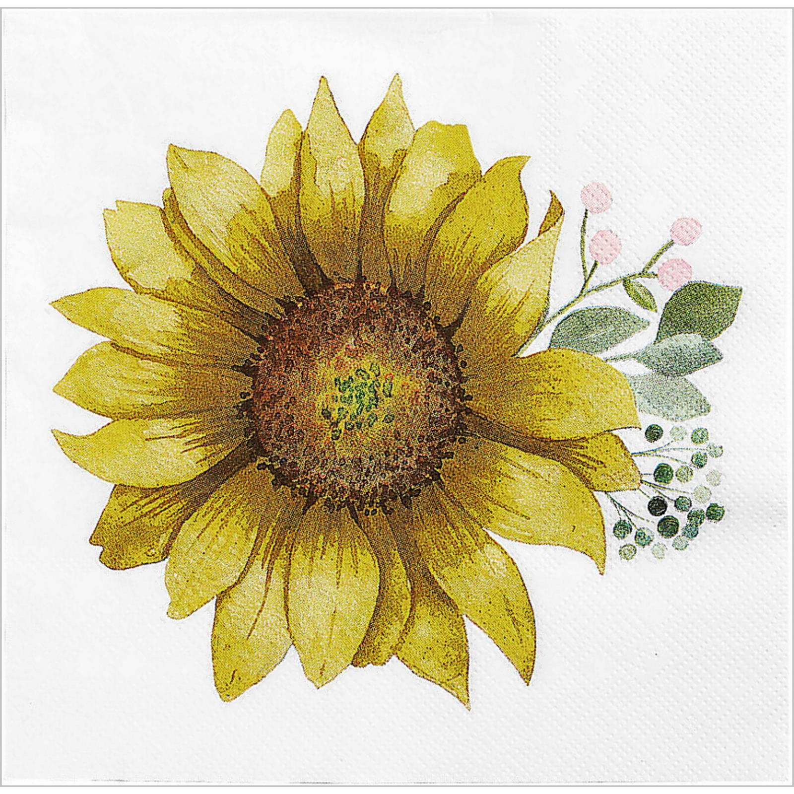 Sunflower Party Large Paper Napkins / Serviettes (Pack of 16)