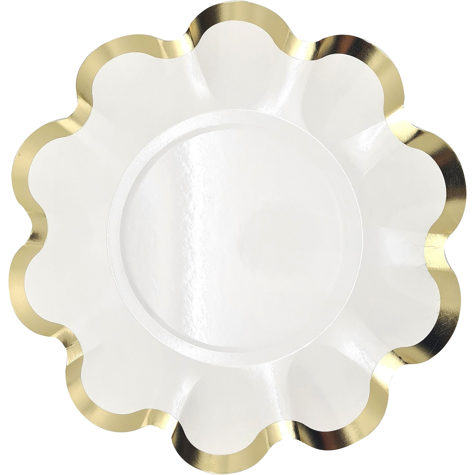 Gold Foil Trim Paper Plates (Pack of 8)