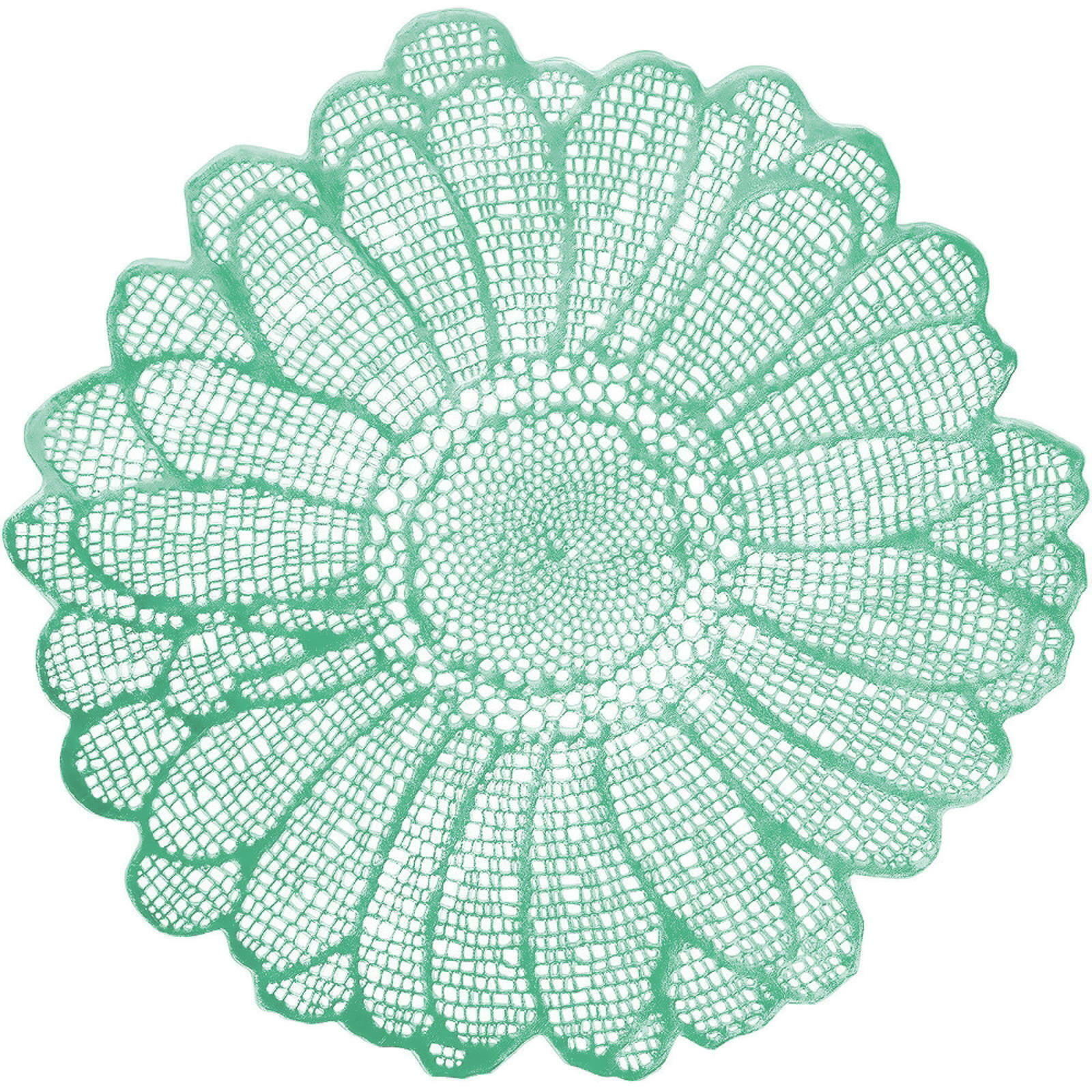 Decorative Metallic Green Floral Placemat