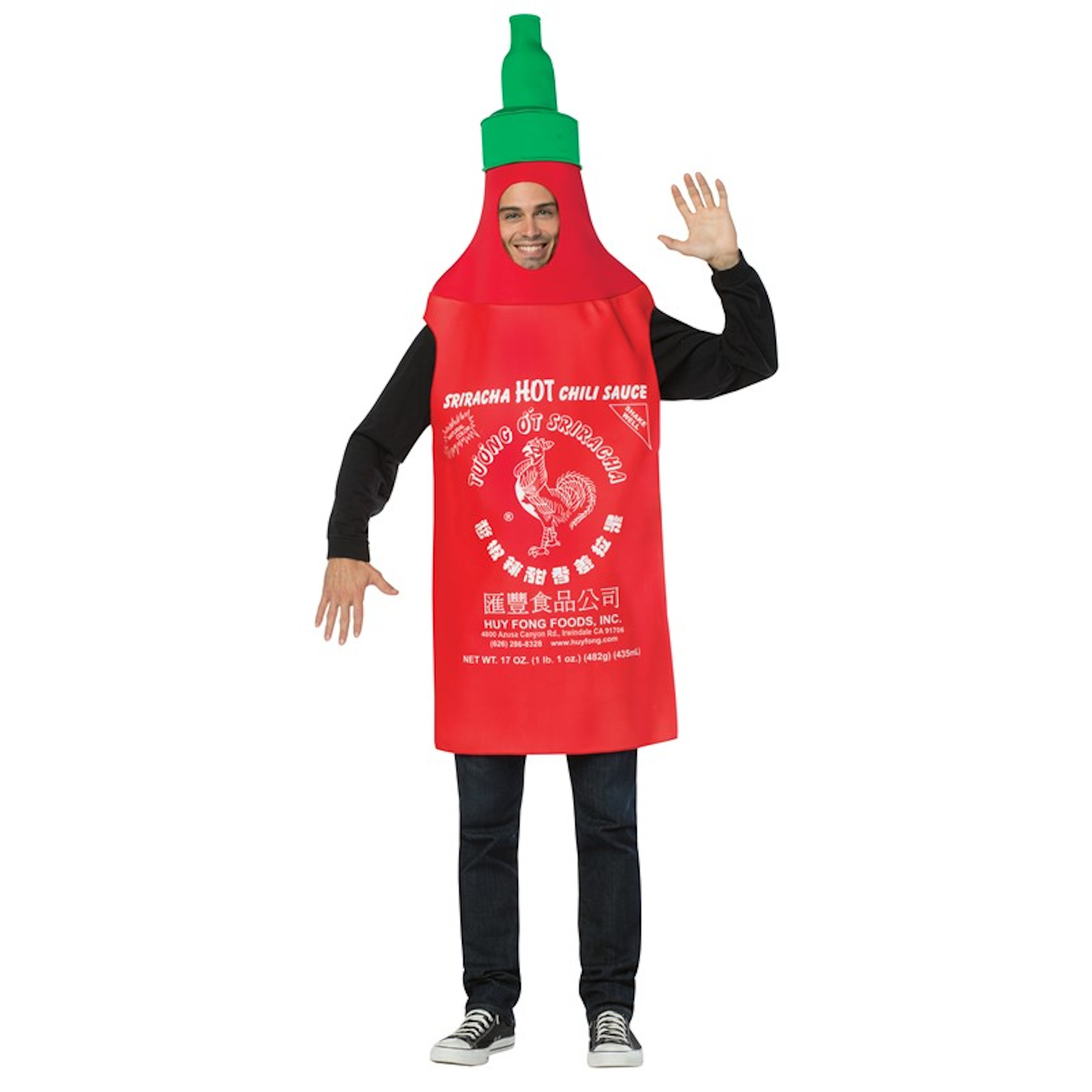 Sriracha Hot Chili Sauce Adult Costume Standard One Size